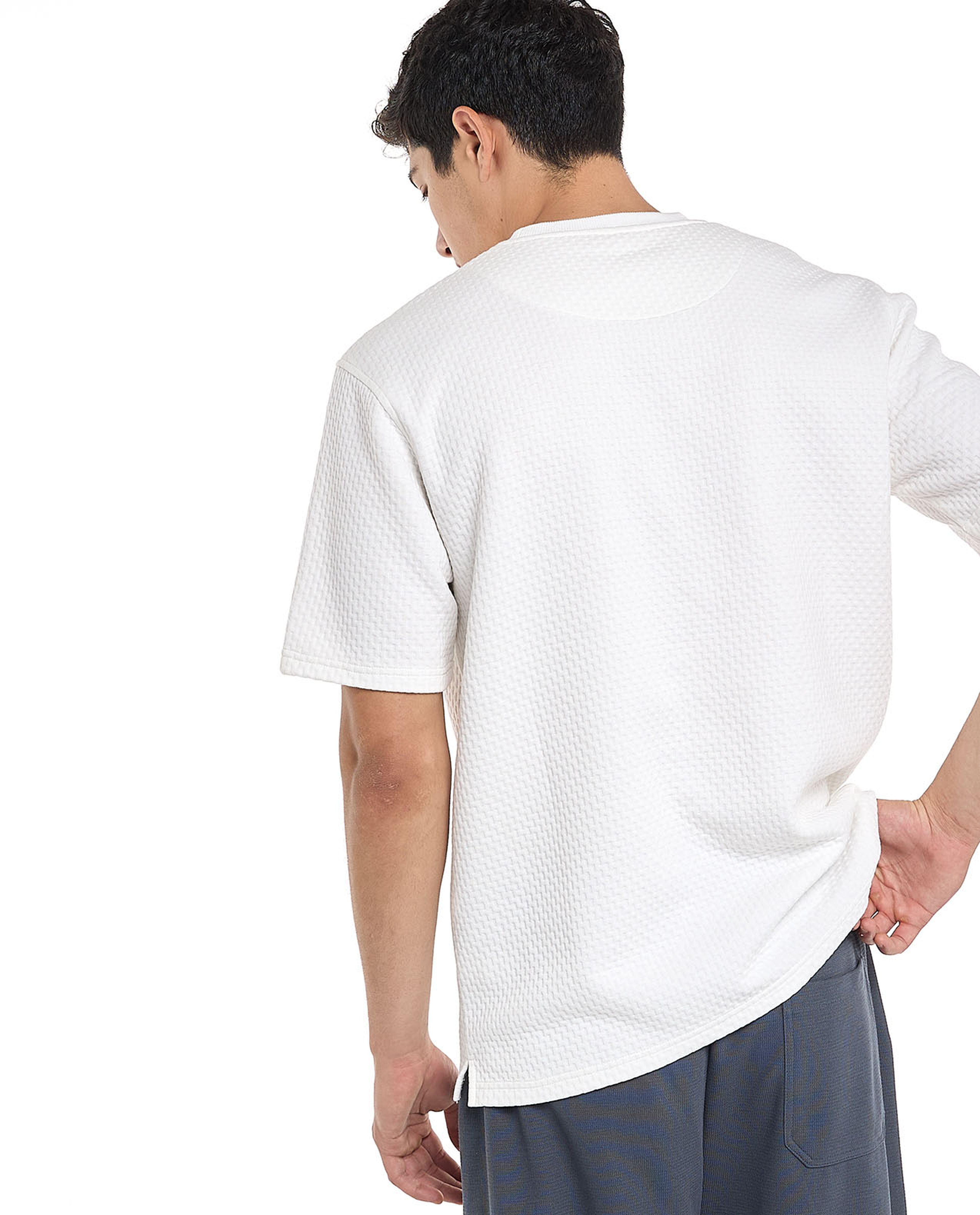 Solid T-Shirt with Crew Neck and Short Sleeves