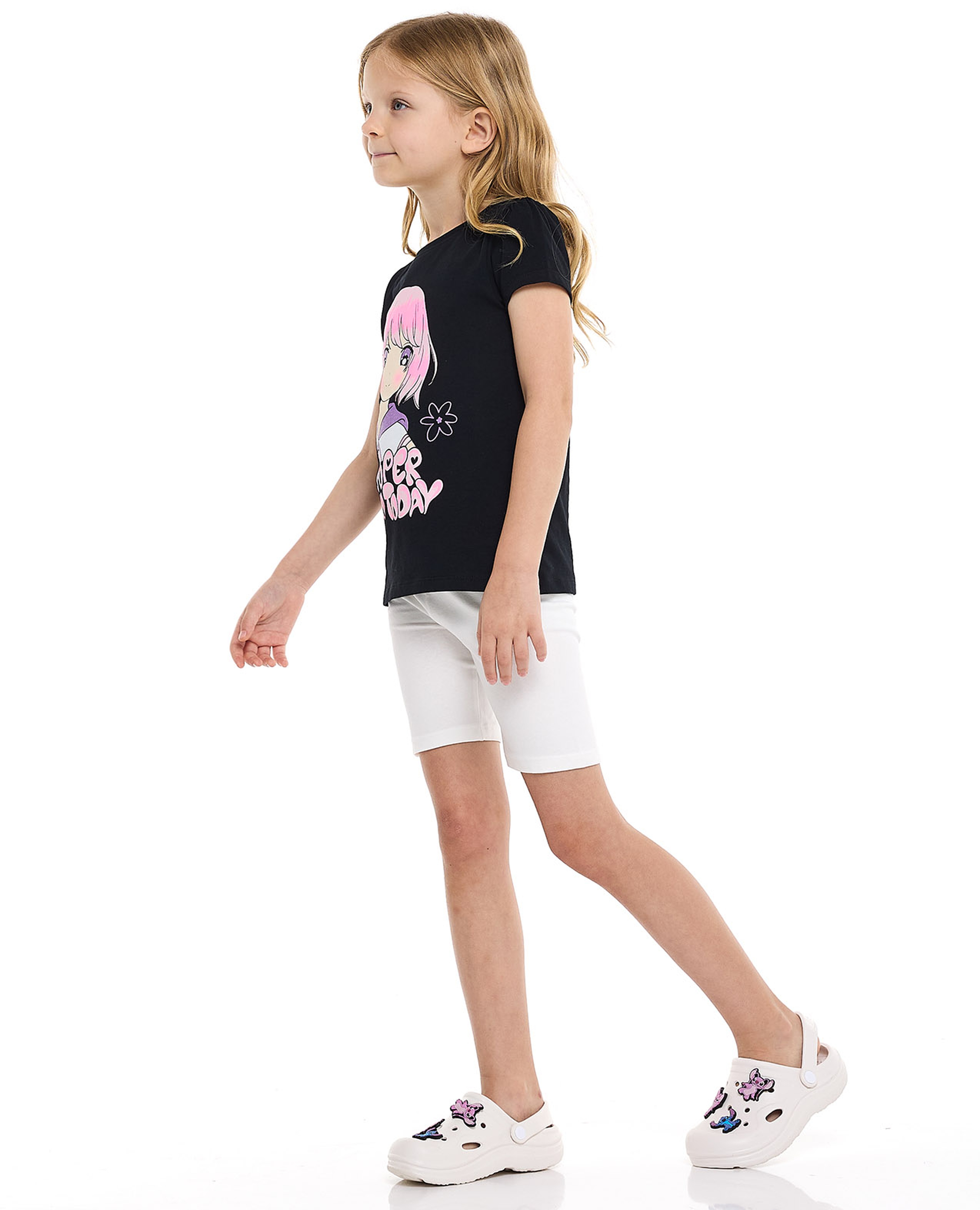 Knit Shorts with Elastic Waist