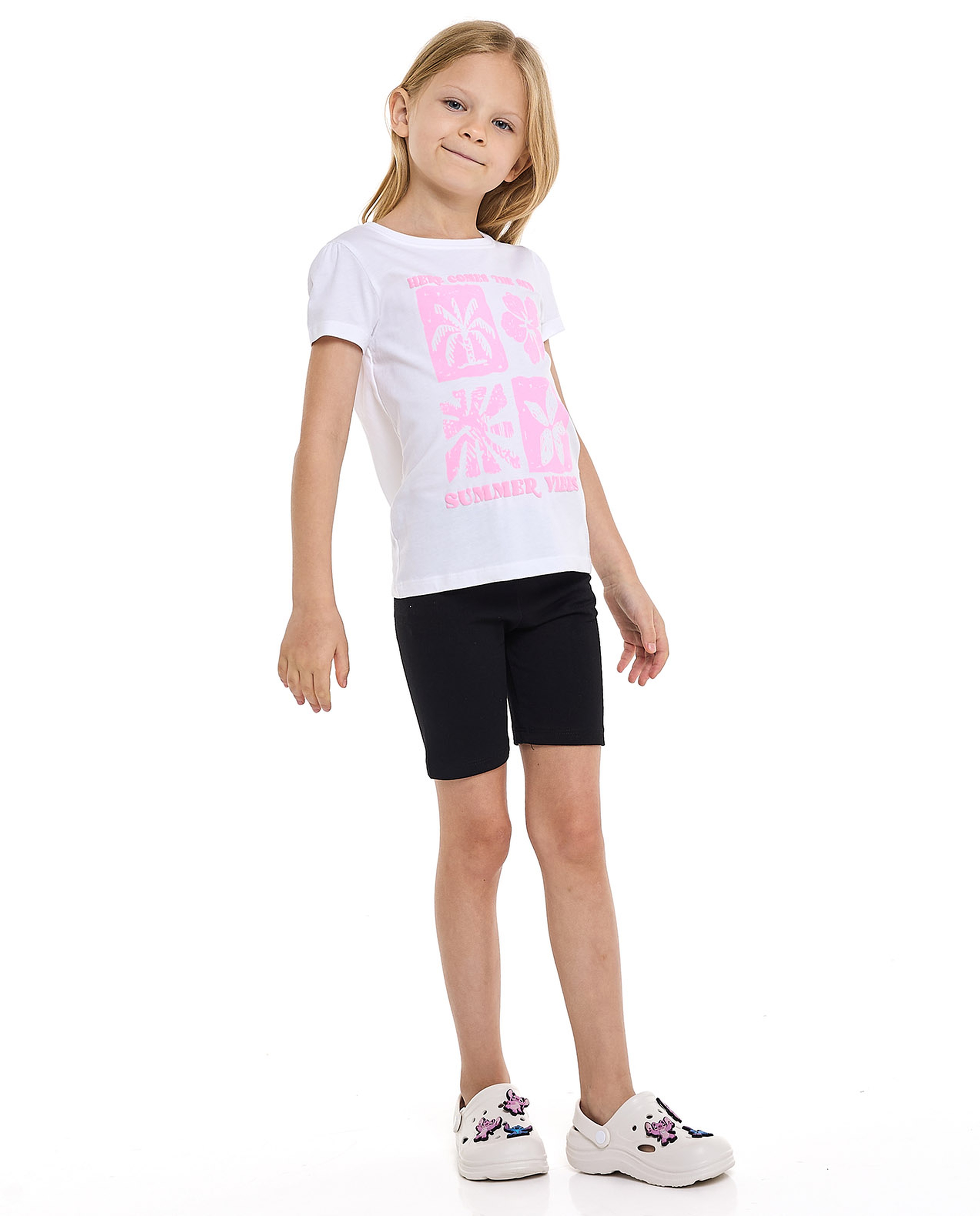 Knit Shorts with Elastic Waist