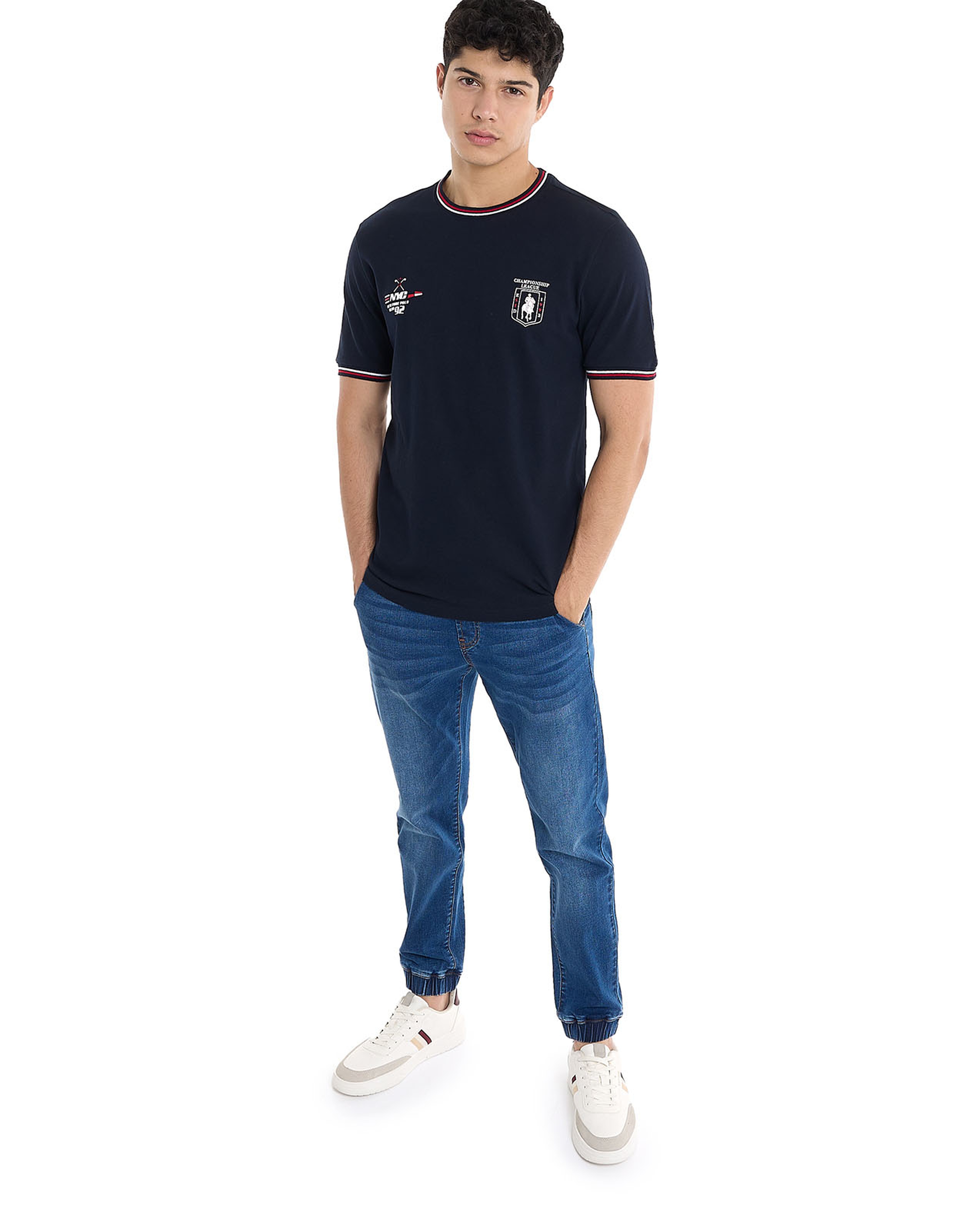 Printed T-Shirt with Crew Neck and Short Sleeves