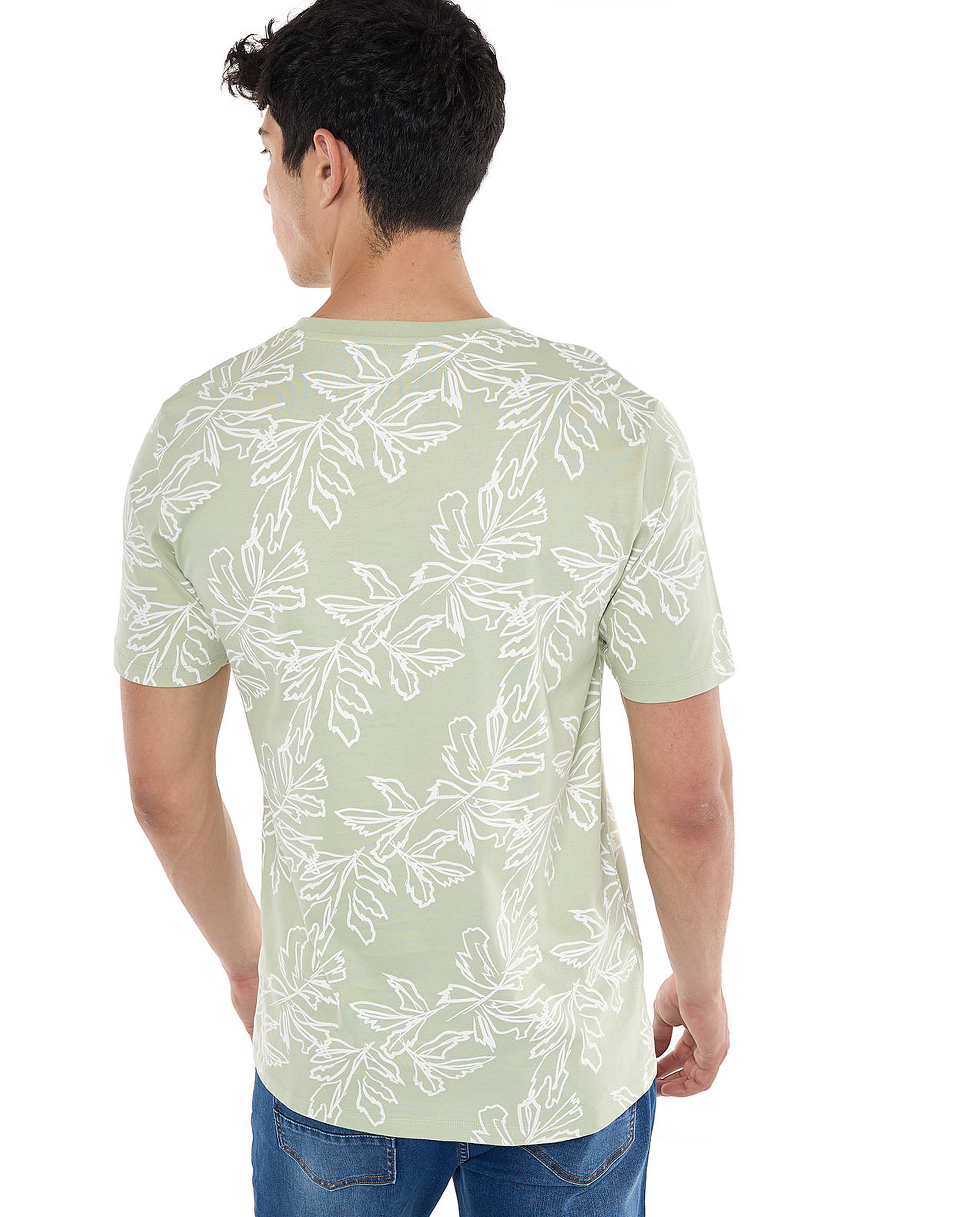 Printed T-Shirt with Crew Neck and Short Sleeves