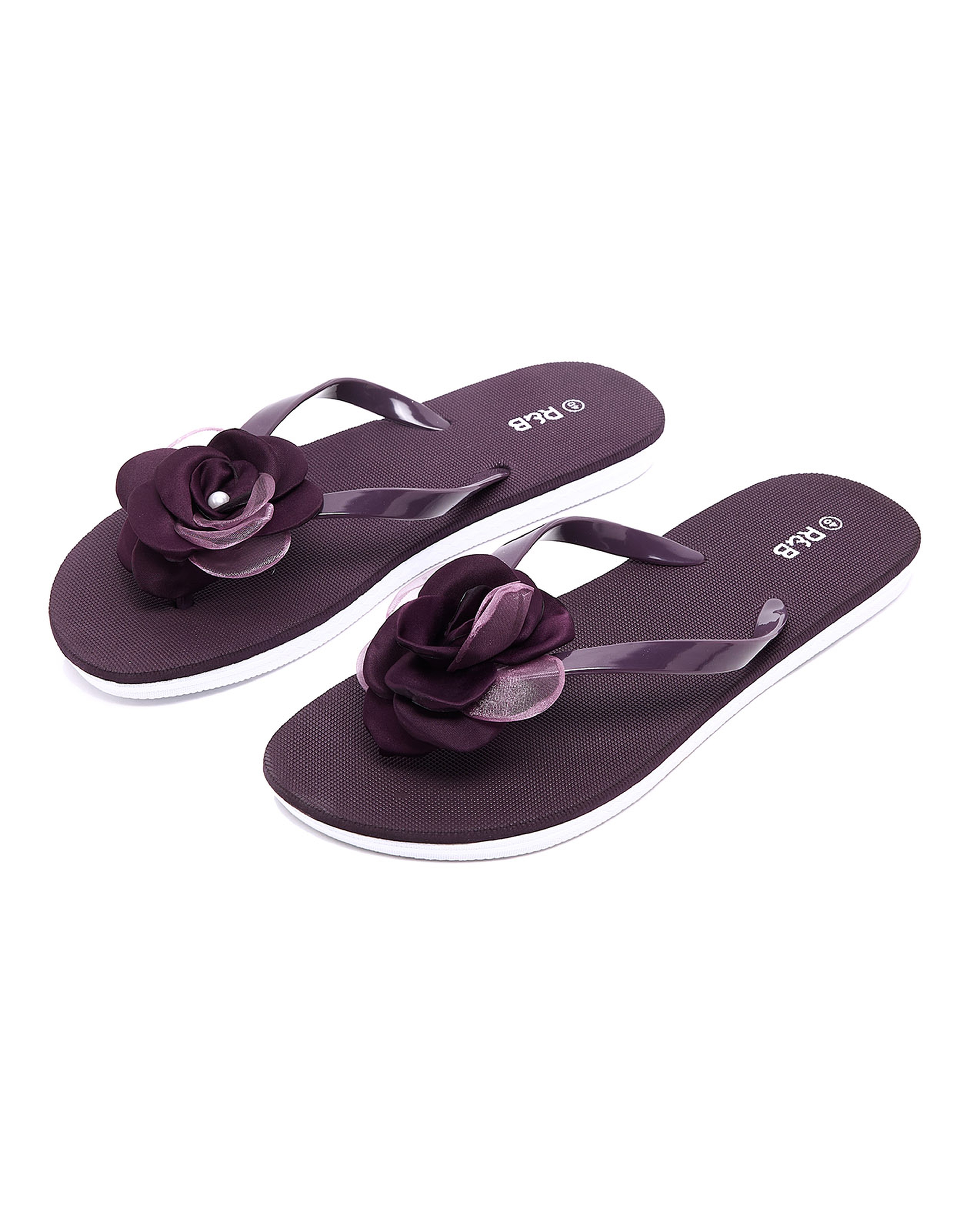 Appliqued Thong Flip-Flops