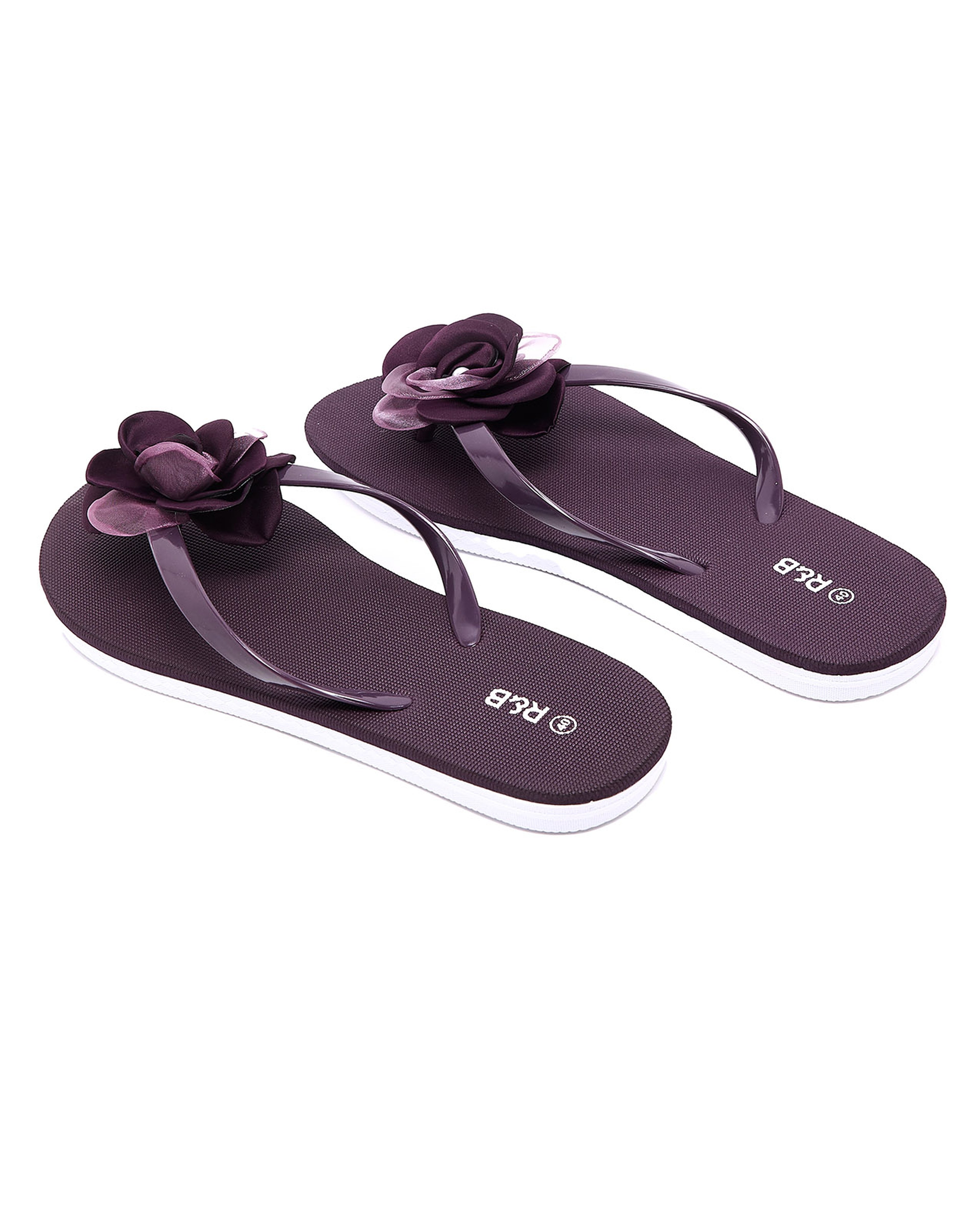 Appliqued Thong Flip-Flops