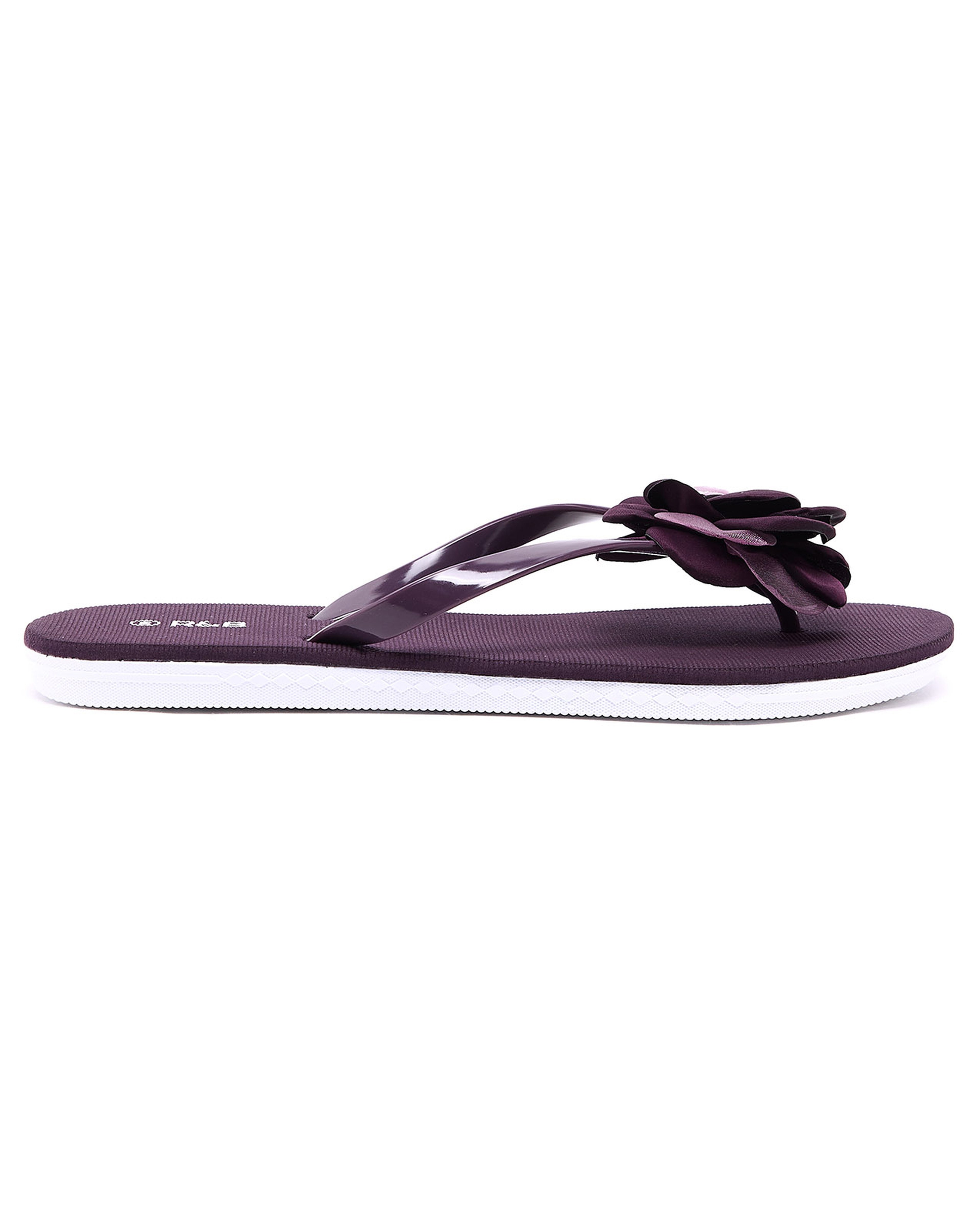 Appliqued Thong Flip-Flops