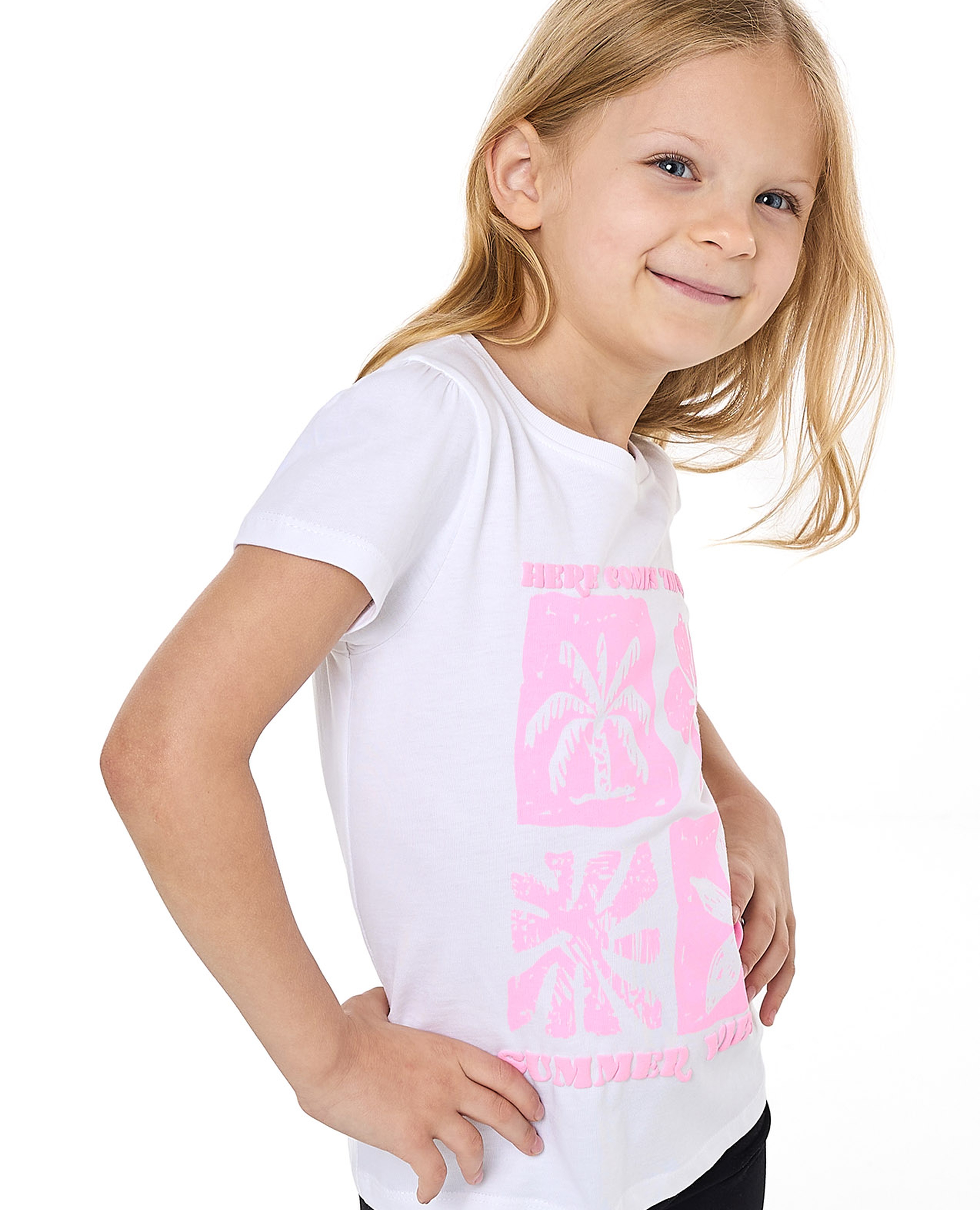 Printed T-Shirt with Crew Neck and Short Sleeves