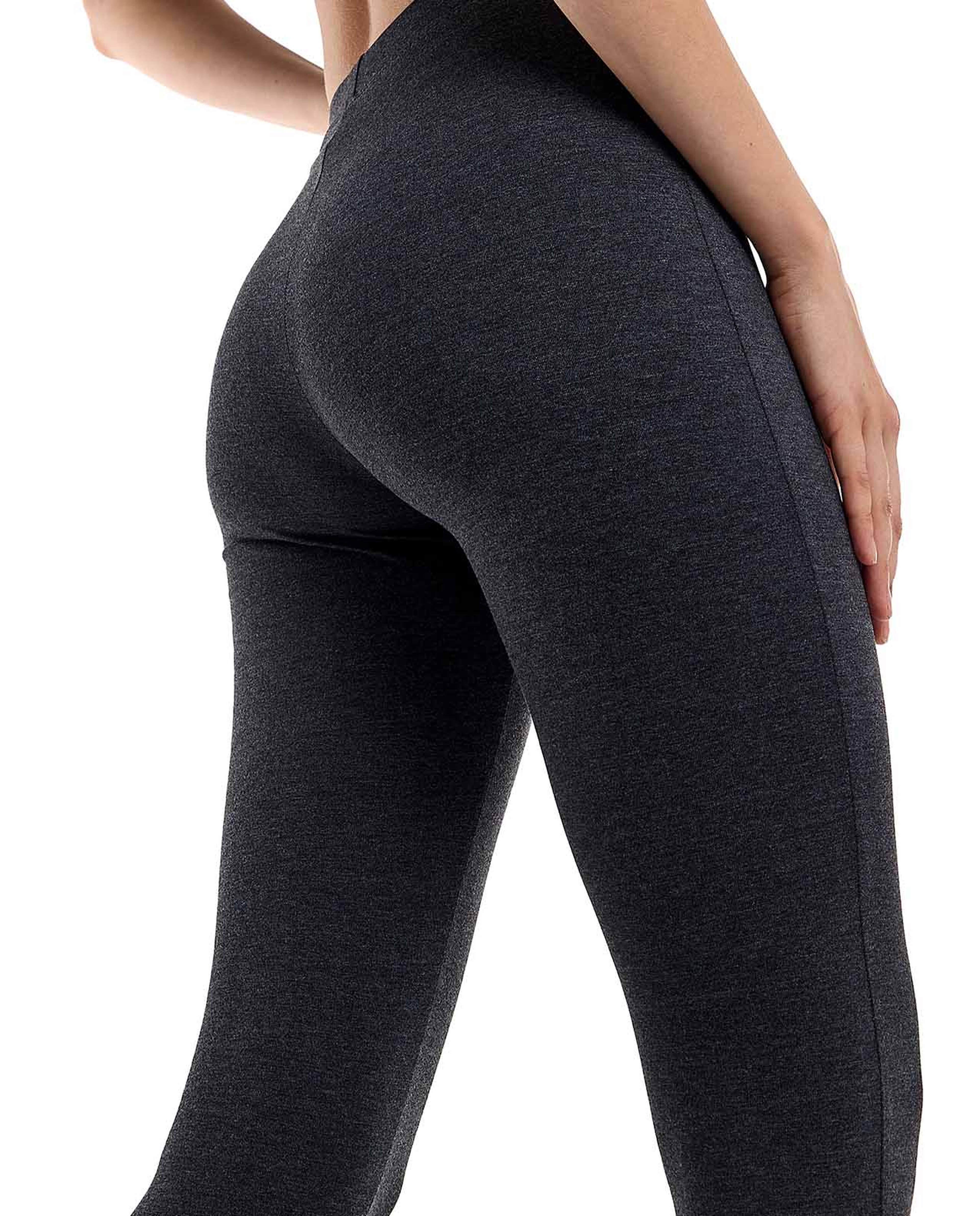 Solid Leggings with Elastic Waist