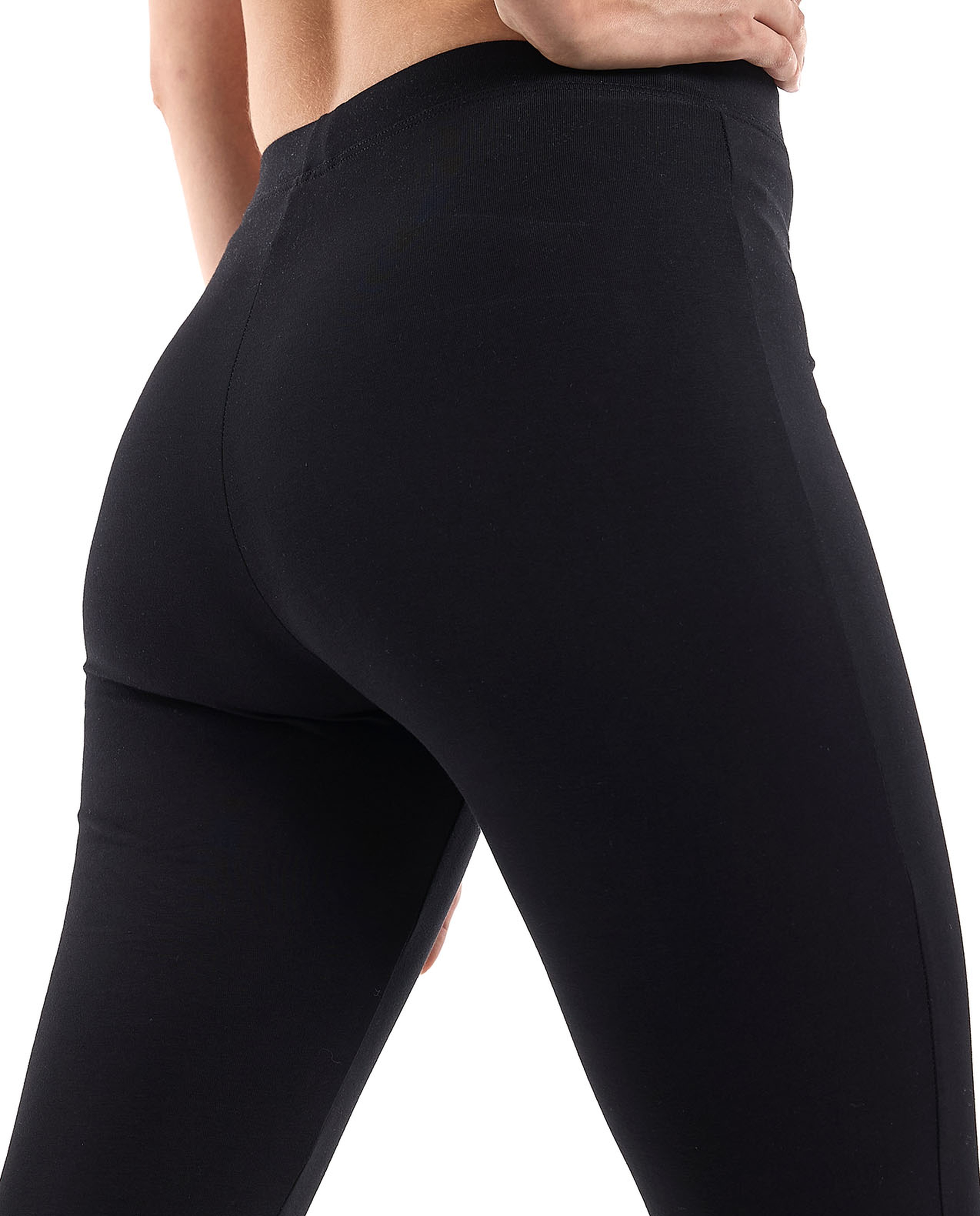 Solid Leggings with Elastic Waist