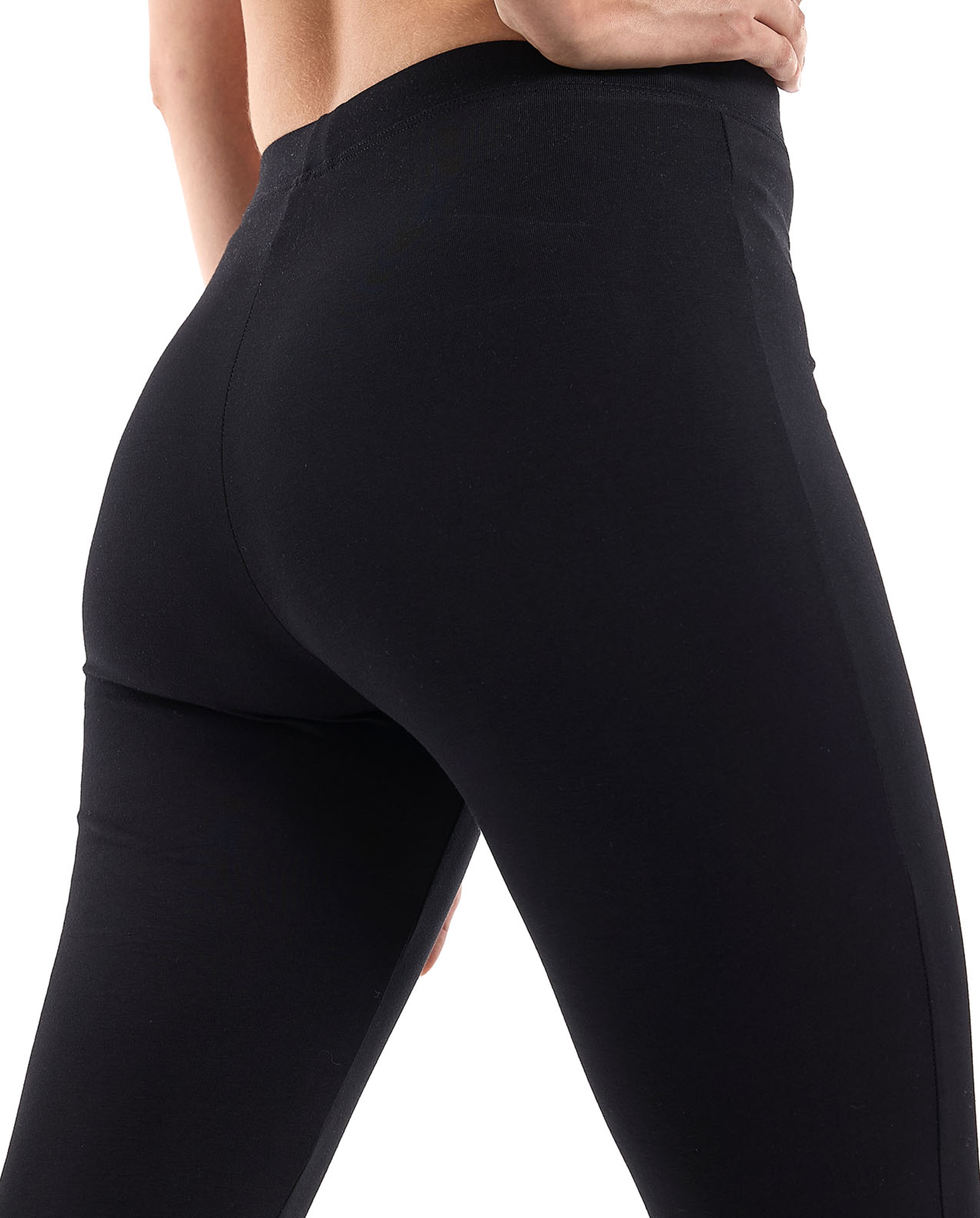 Solid Leggings with Elastic Waist