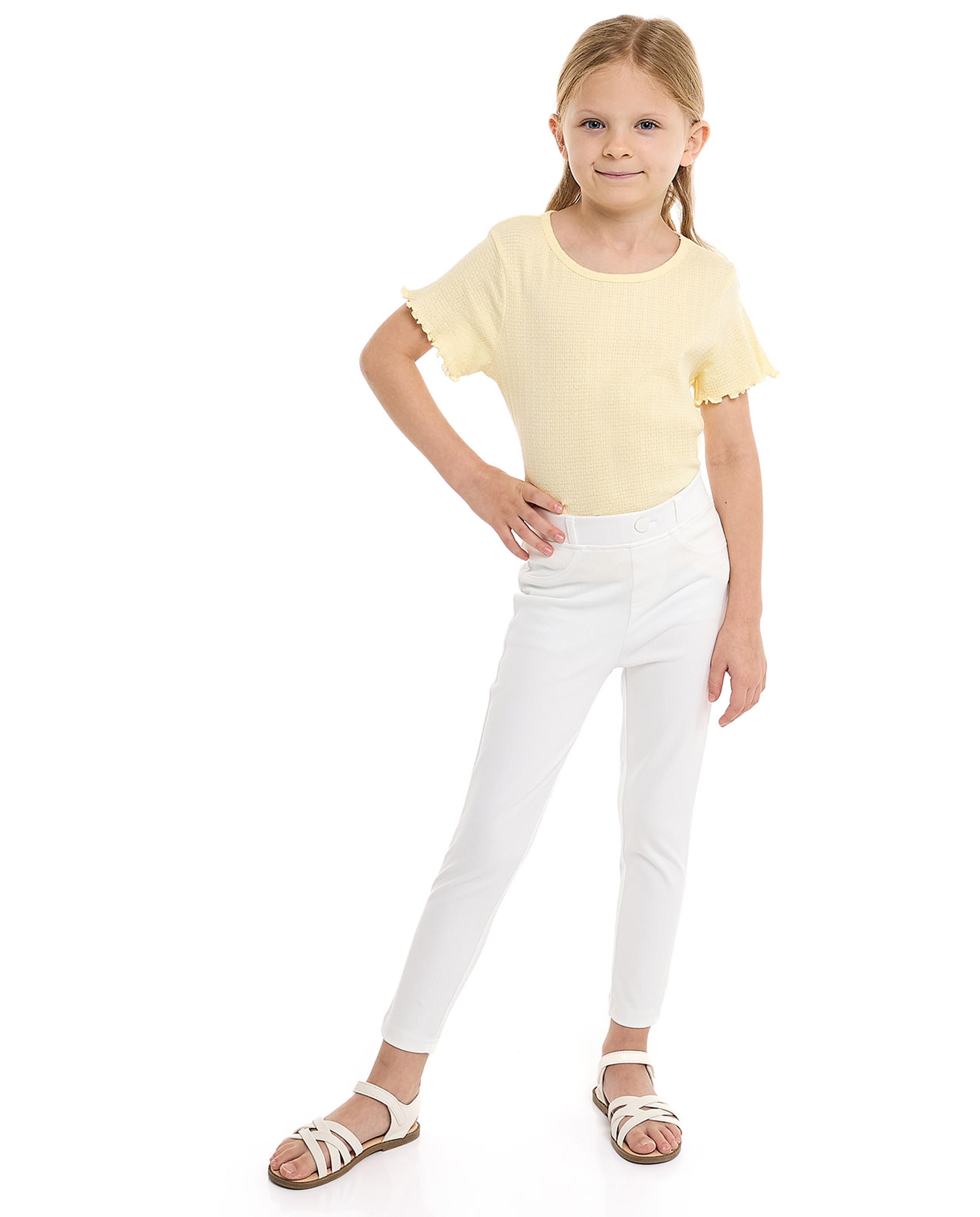 Solid Slim Fit Pants with Elastic Waist