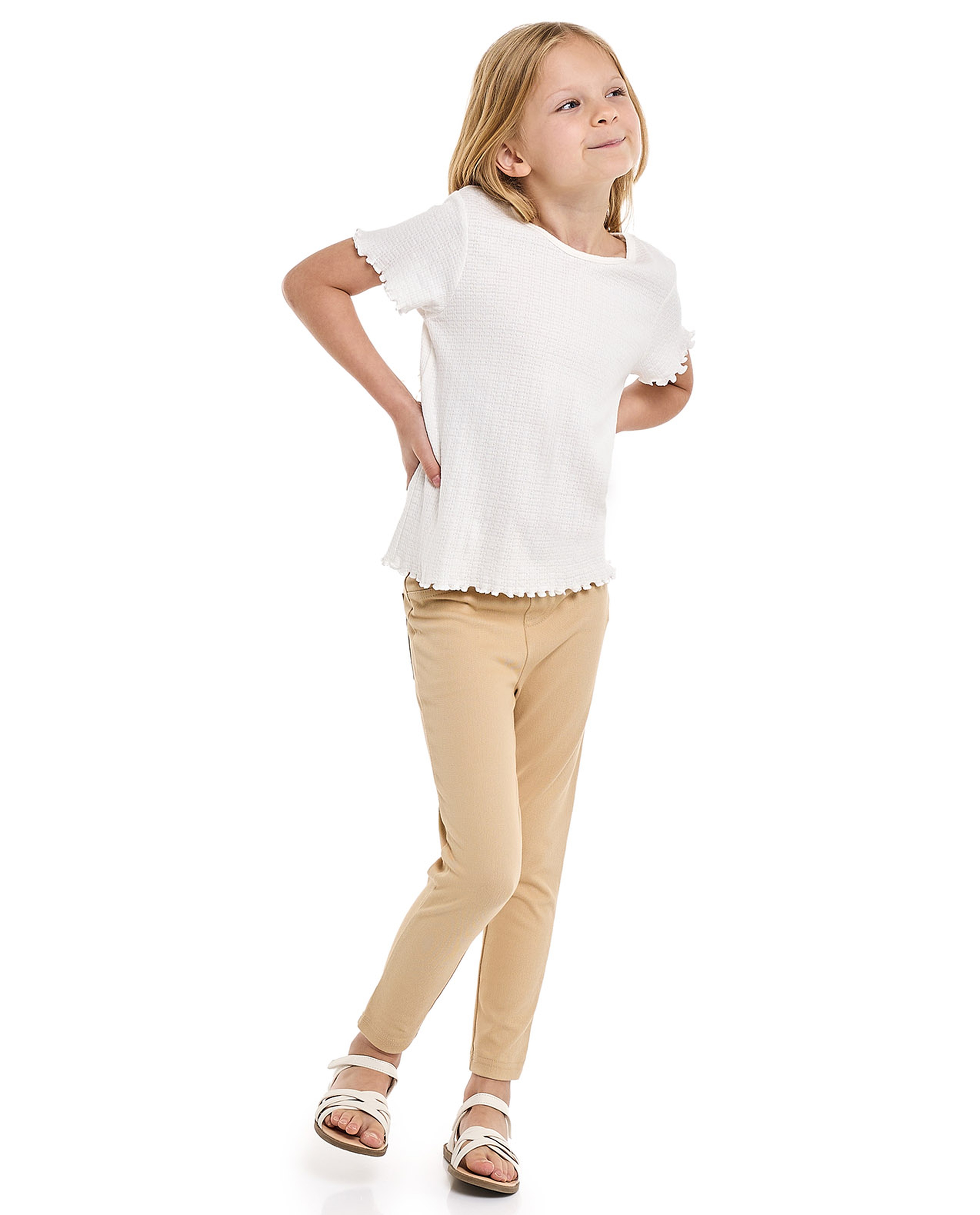 Solid Slim Fit Pants with Elastic Waist