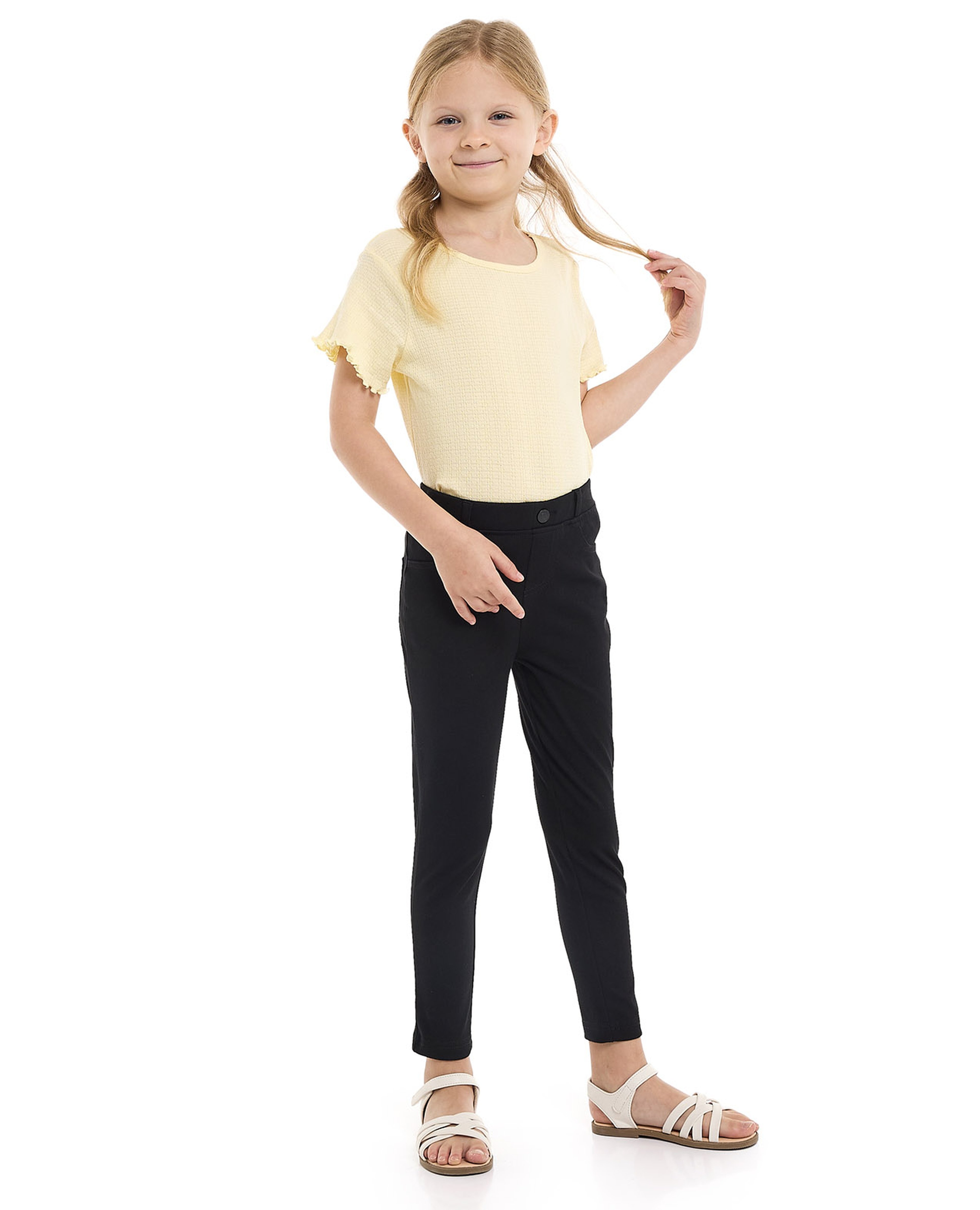 Solid Slim Fit Pants with Elastic Waist