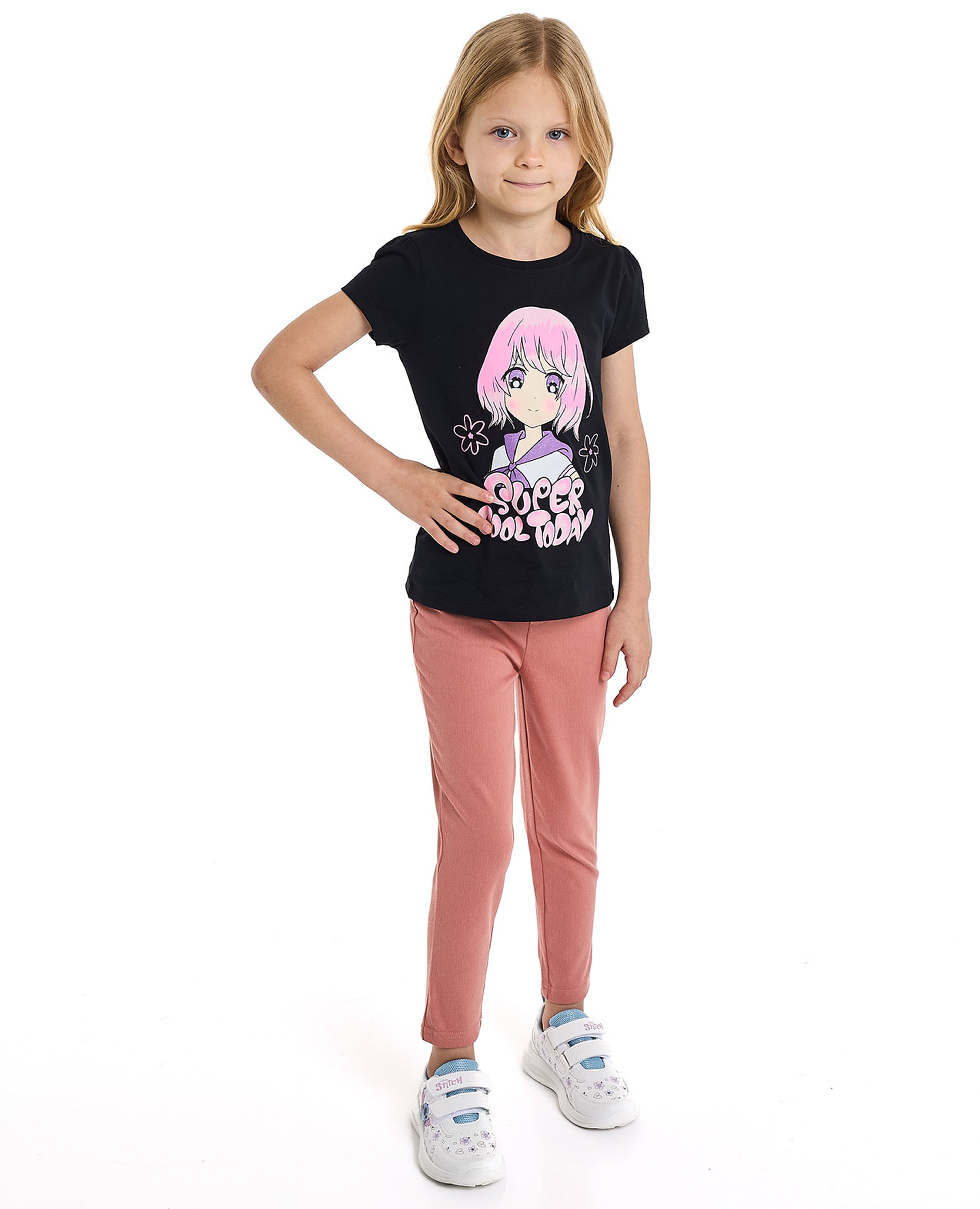 Solid Slim Fit Pants with Elastic Waist