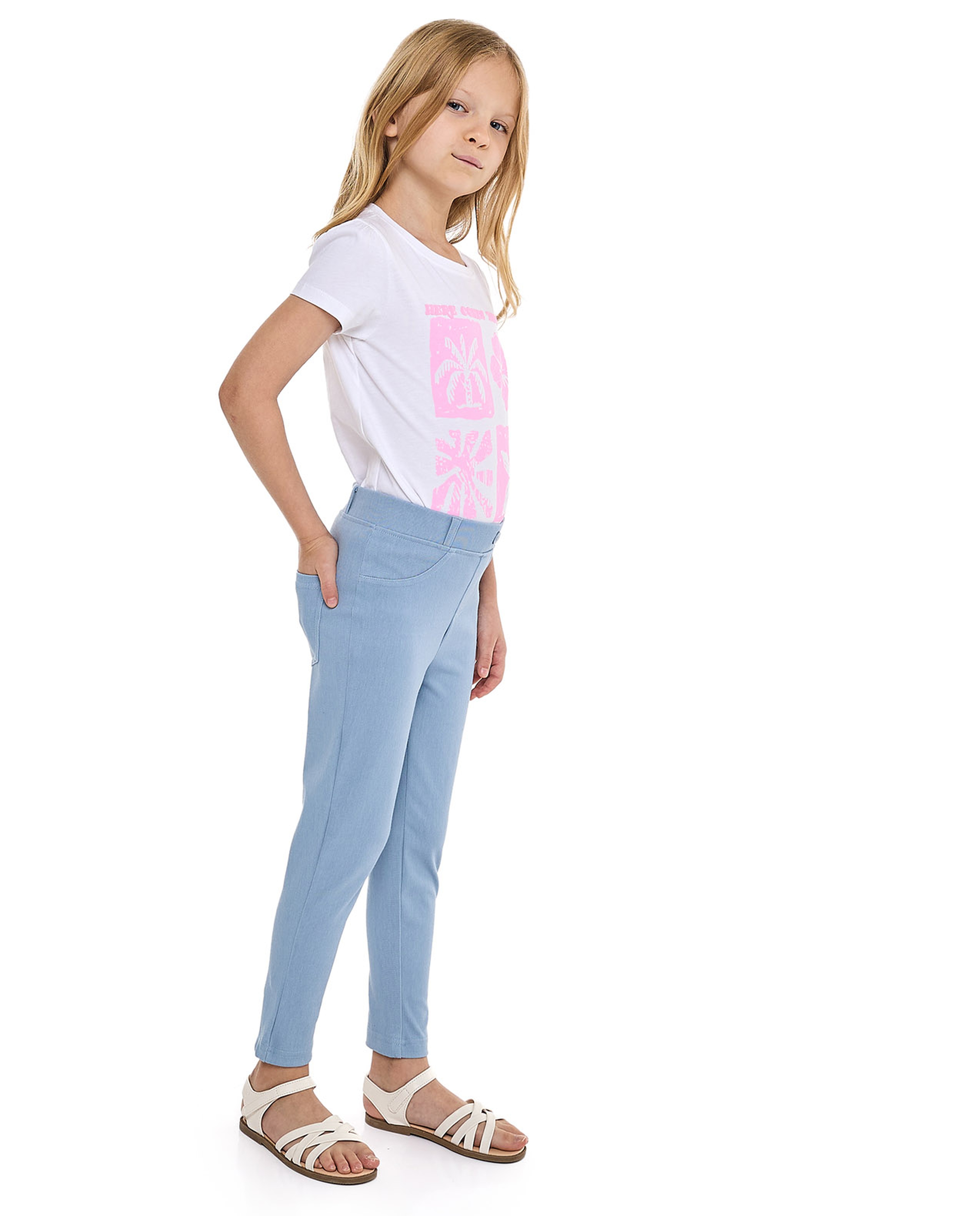 Solid Slim Fit Pants with Elastic Waist