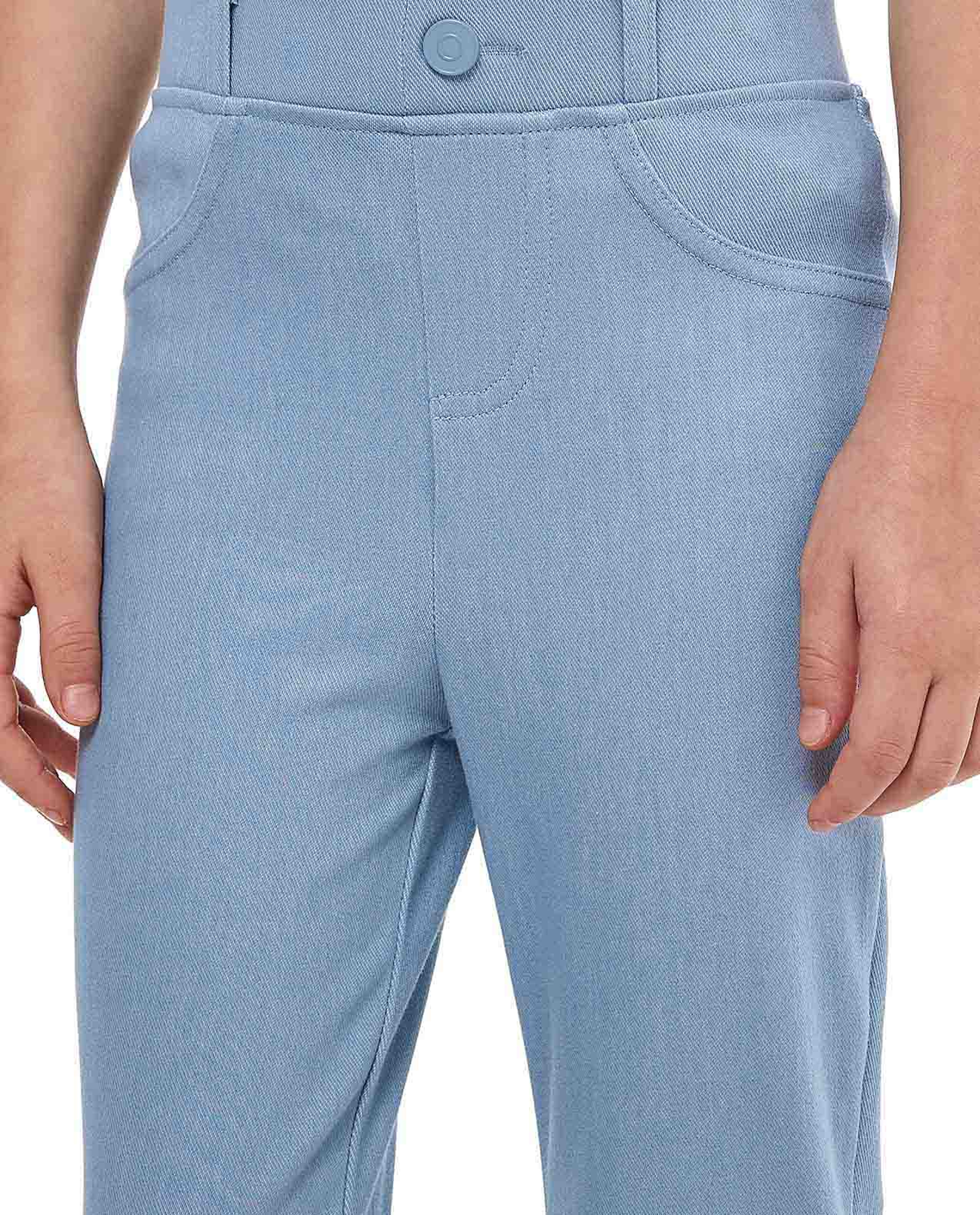 Solid Slim Fit Pants with Elastic Waist