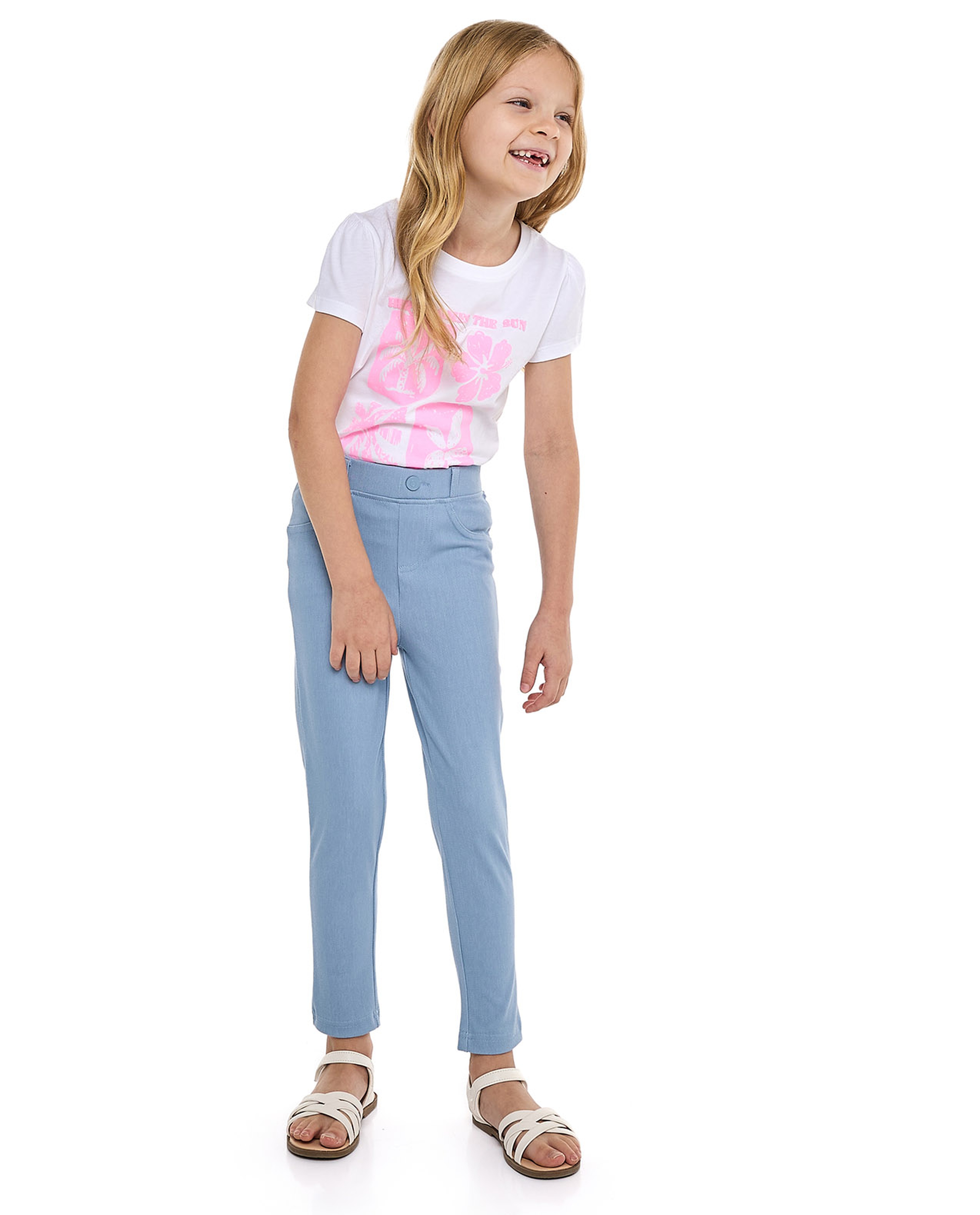 Solid Slim Fit Pants with Elastic Waist