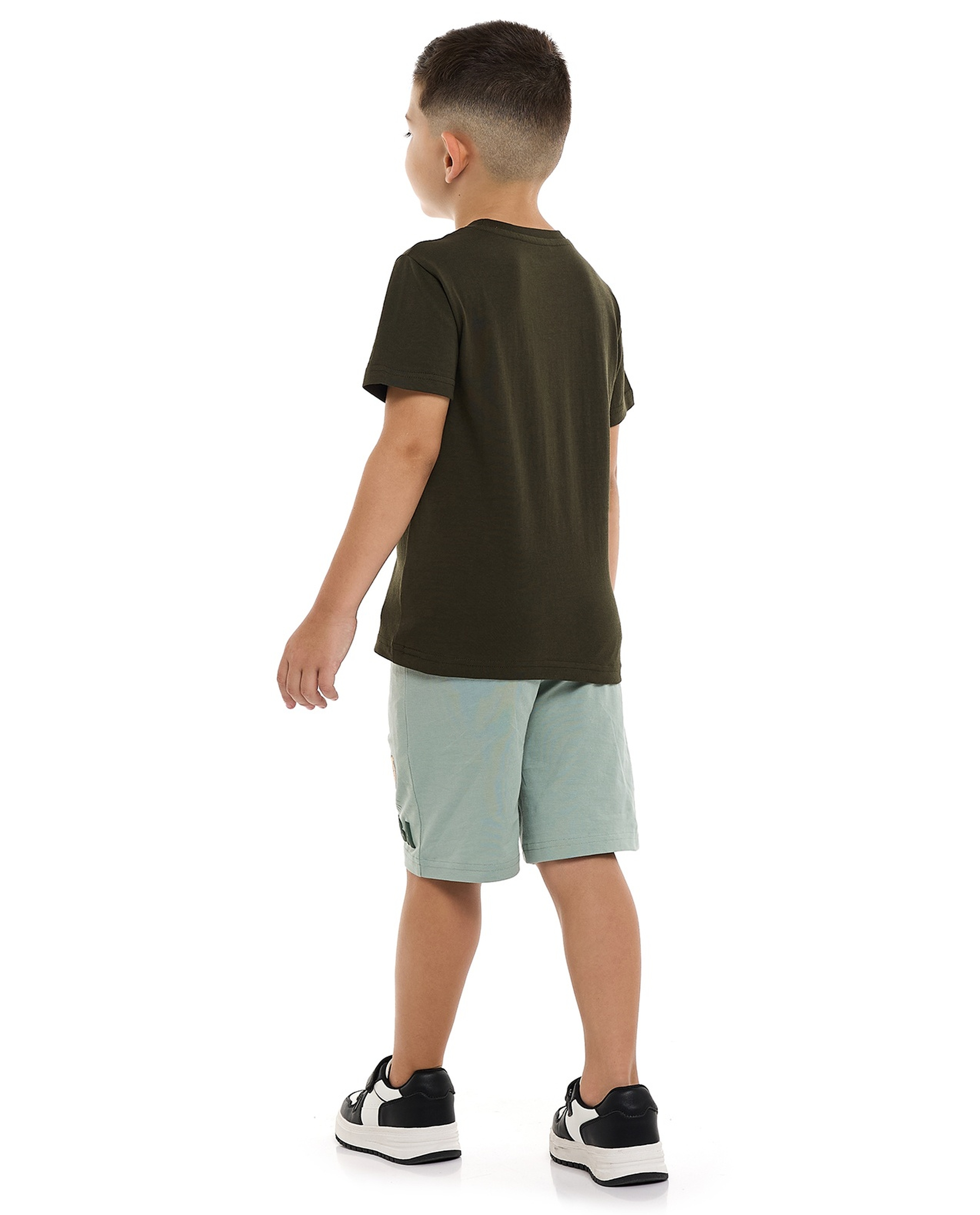 Graphic Print T-Shirt with Crew Neck and Short Sleeves