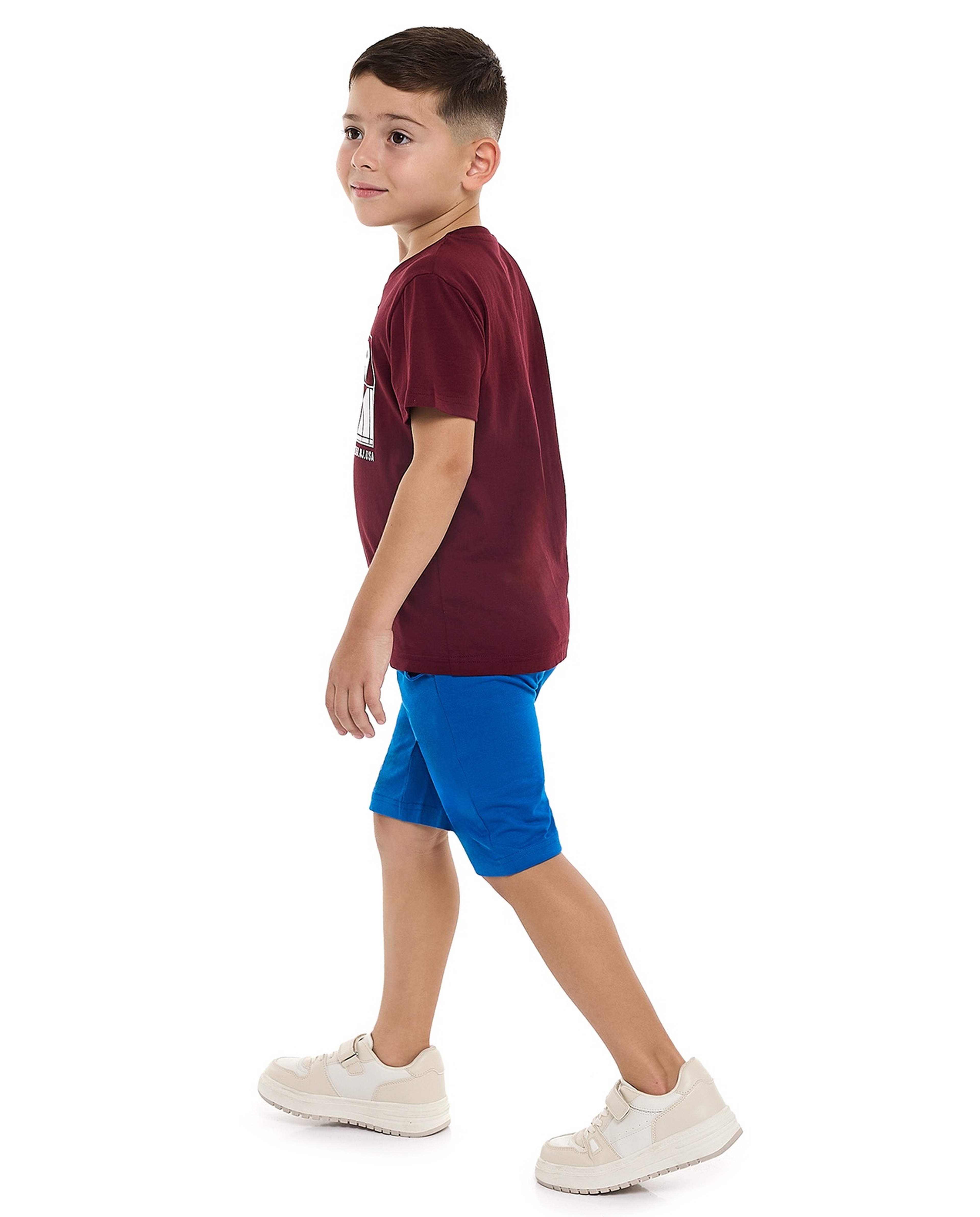 Graphic Print T-Shirt with Crew Neck and Short Sleeves