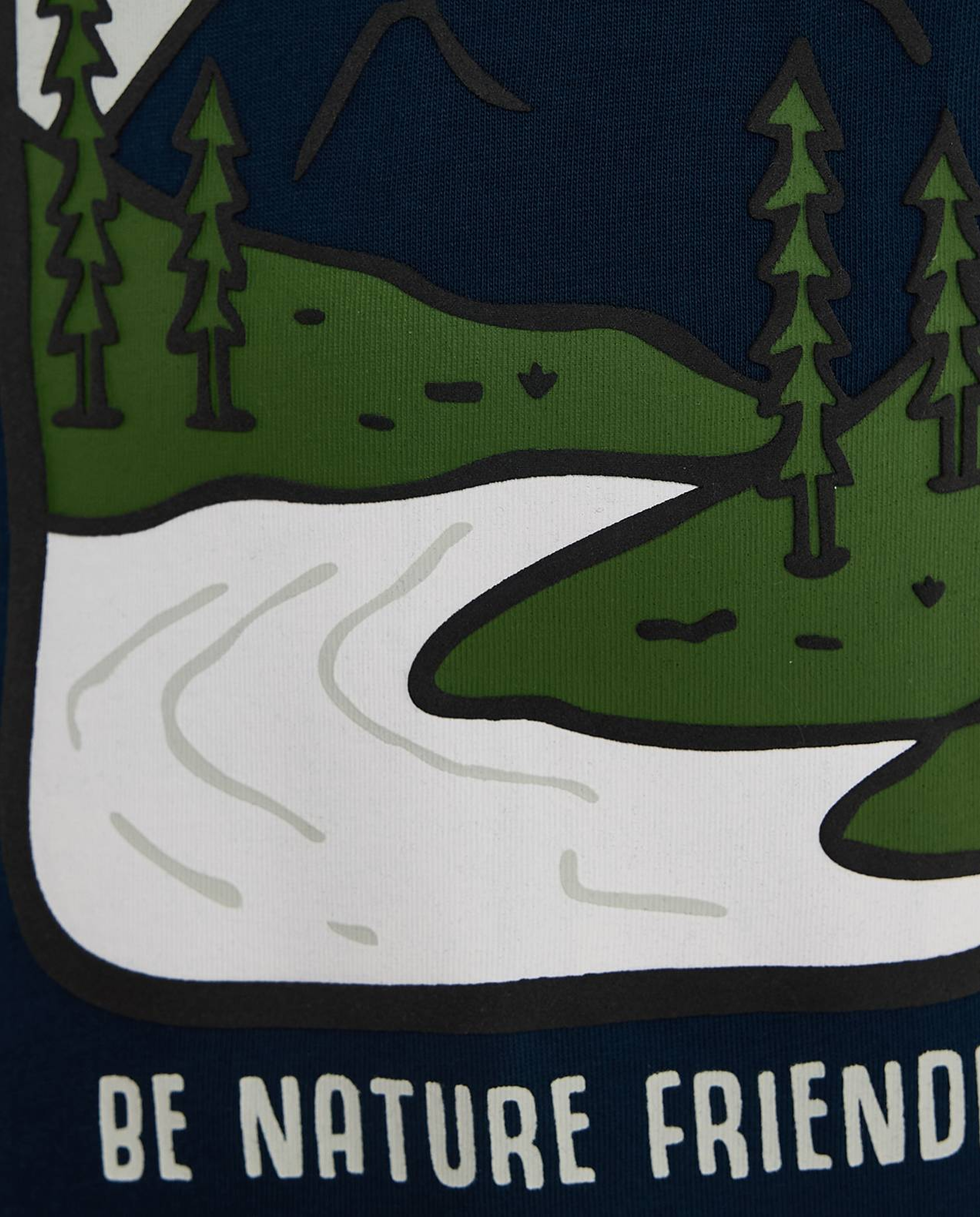 Graphic Print T-Shirt with Crew Neck and Short Sleeves