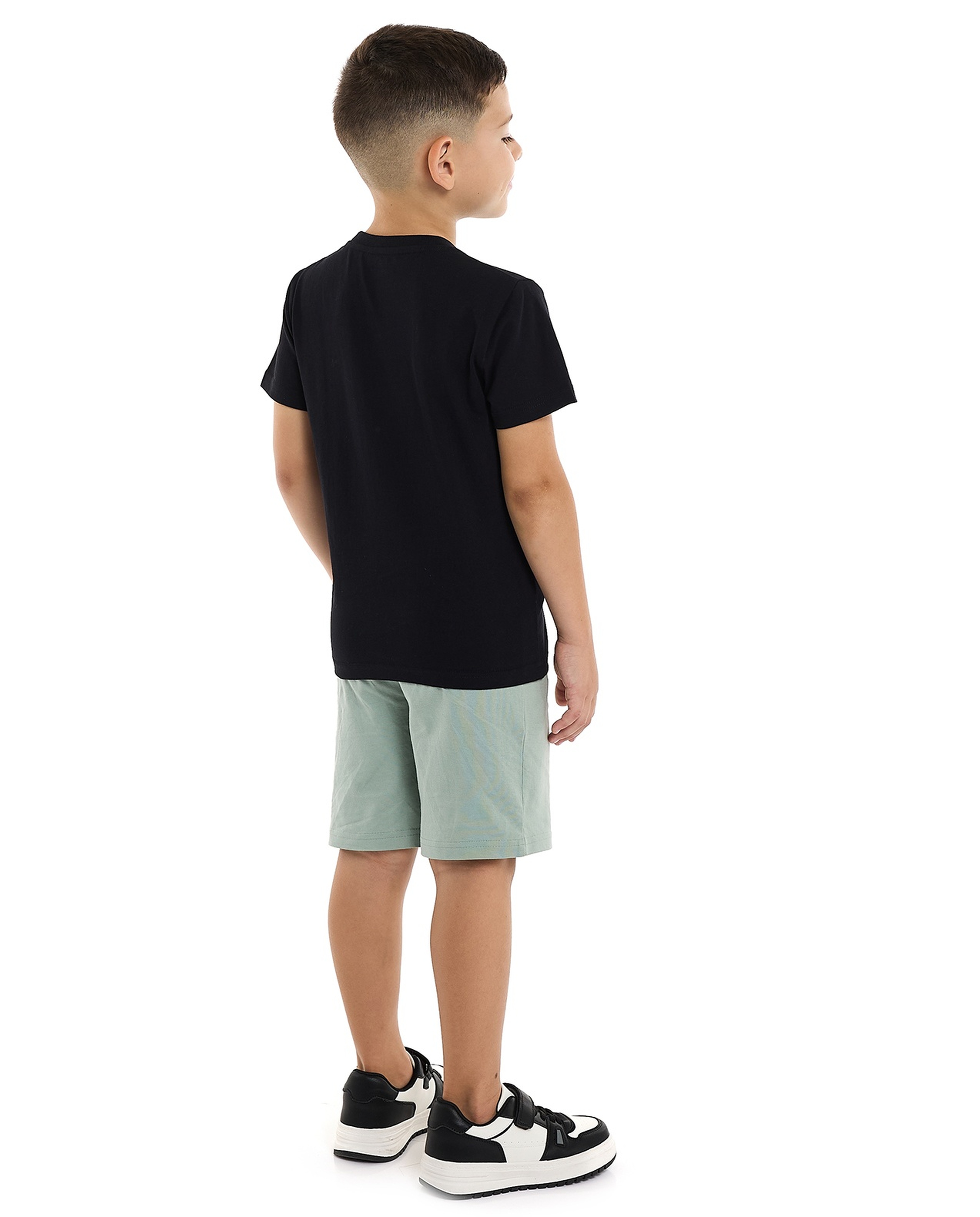 Graphic Print T-Shirt with Crew Neck and Short Sleeves