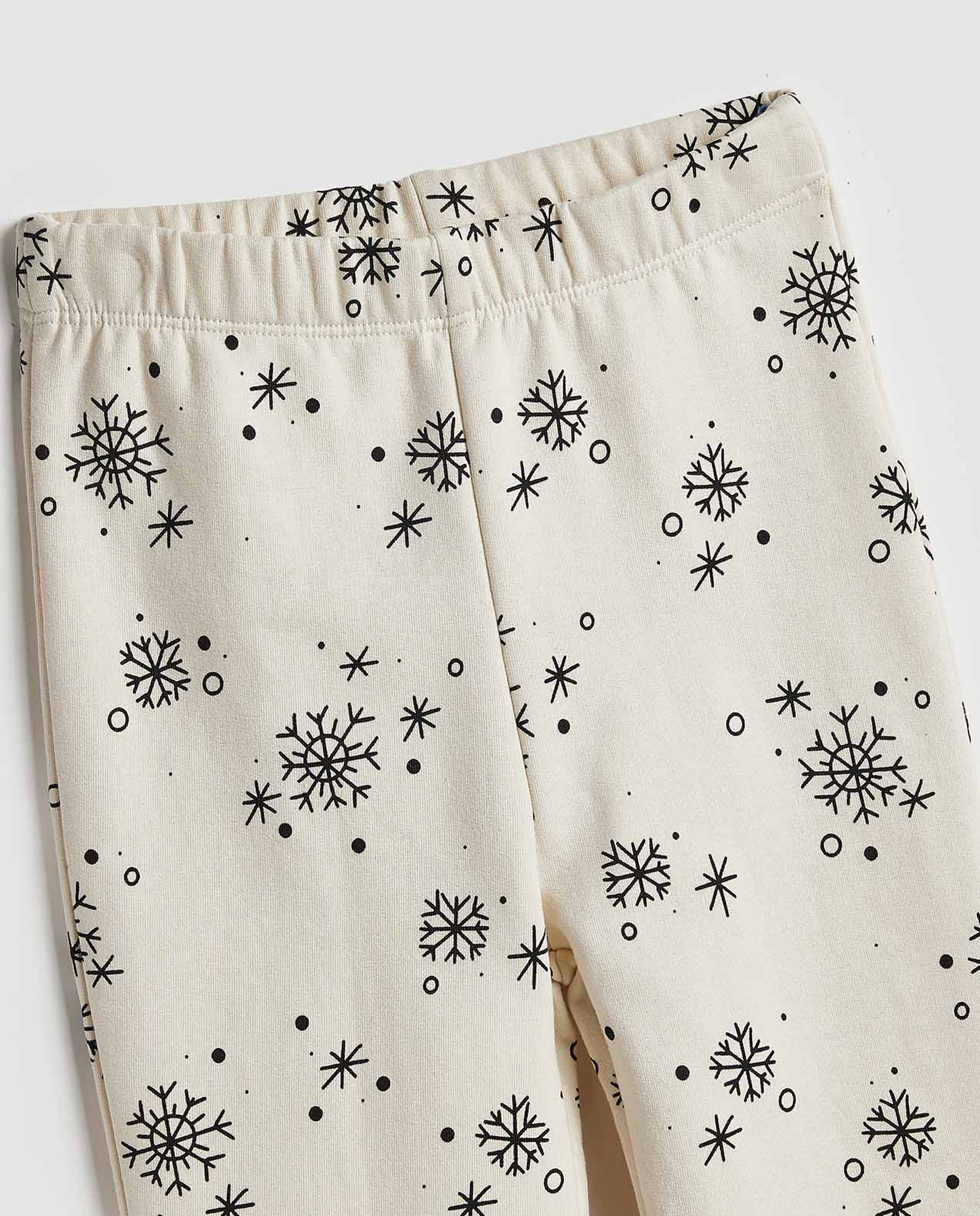 Printed Flared Leggings with Elastic Waist