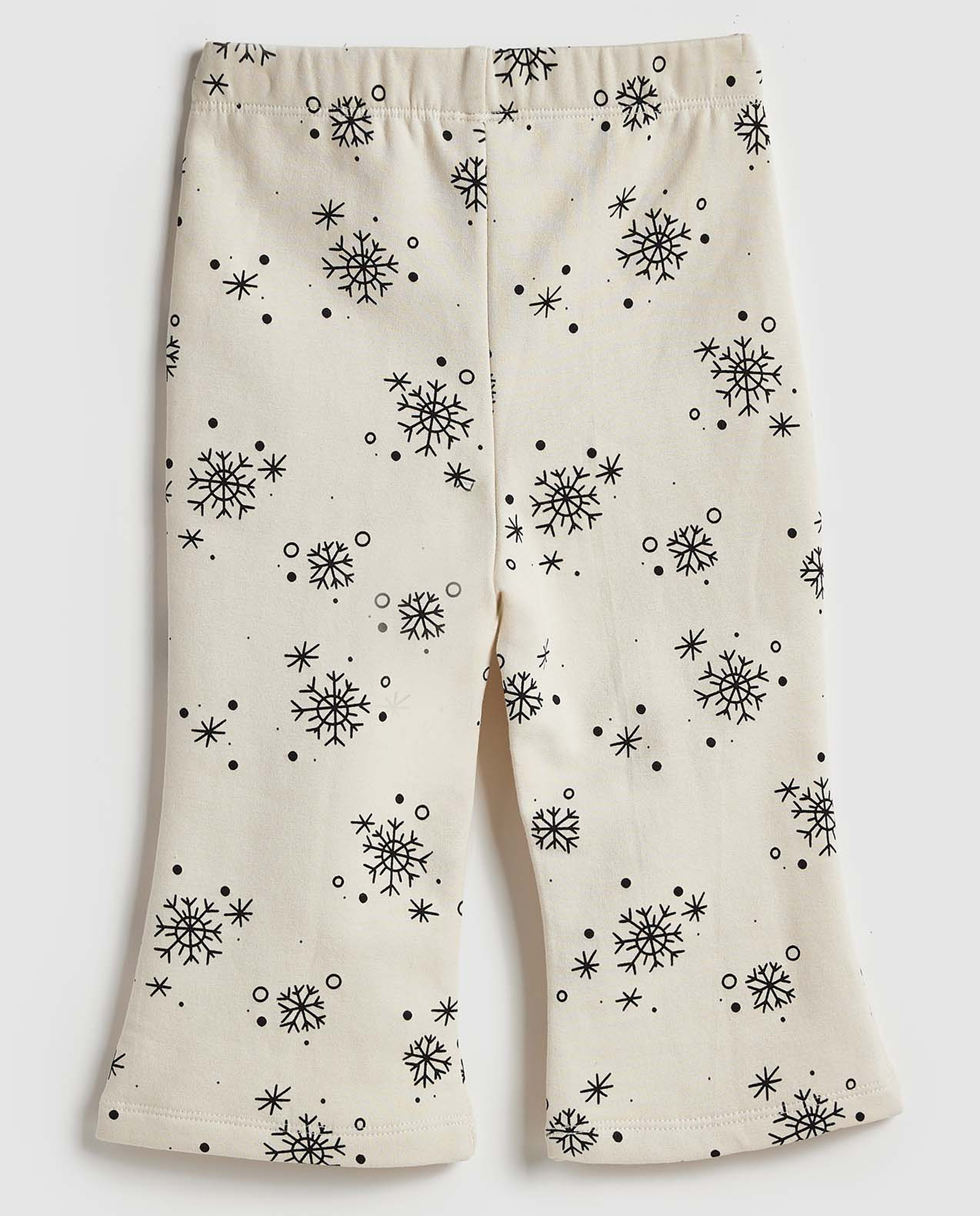 Printed Flared Leggings with Elastic Waist