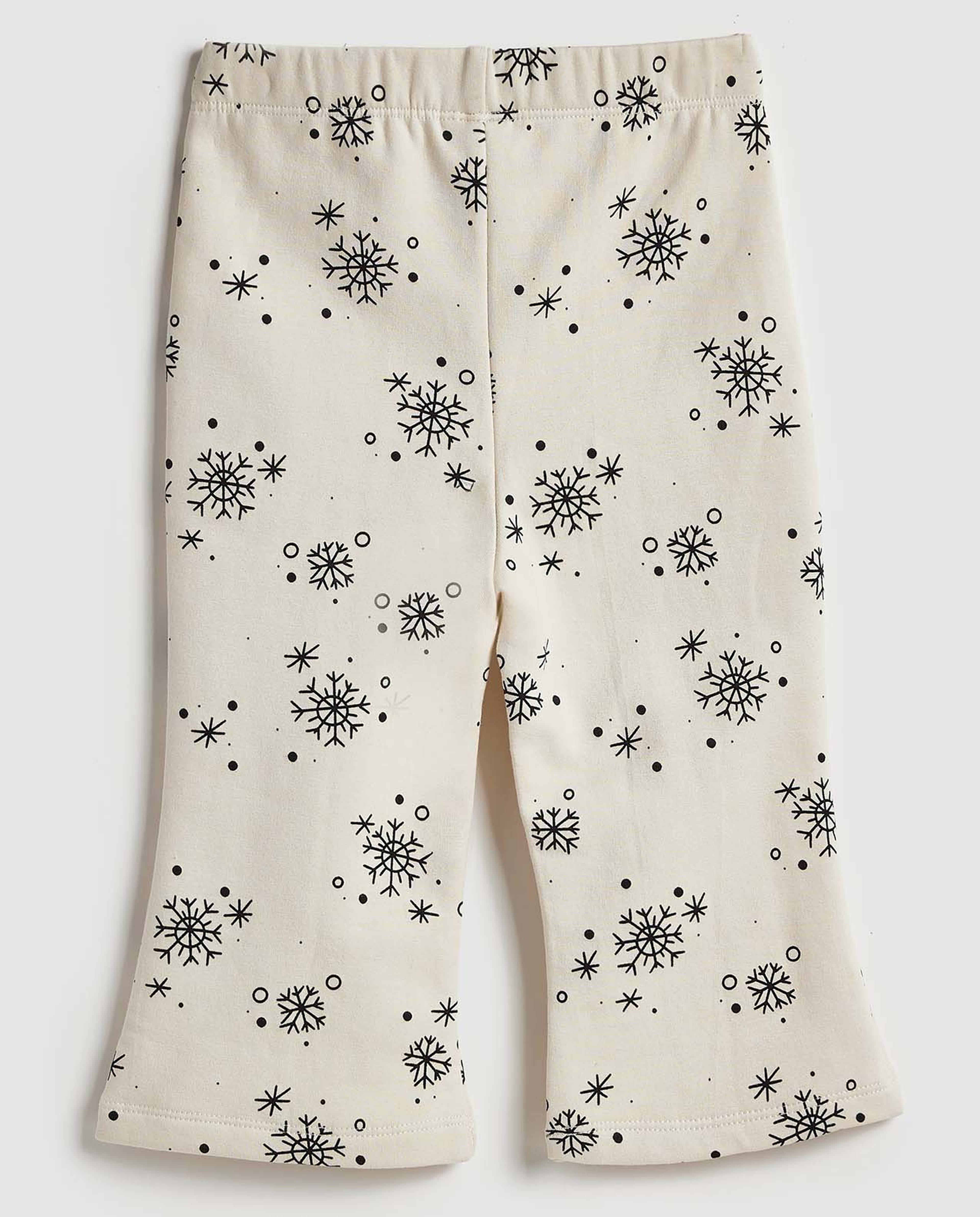 Printed Flared Leggings with Elastic Waist