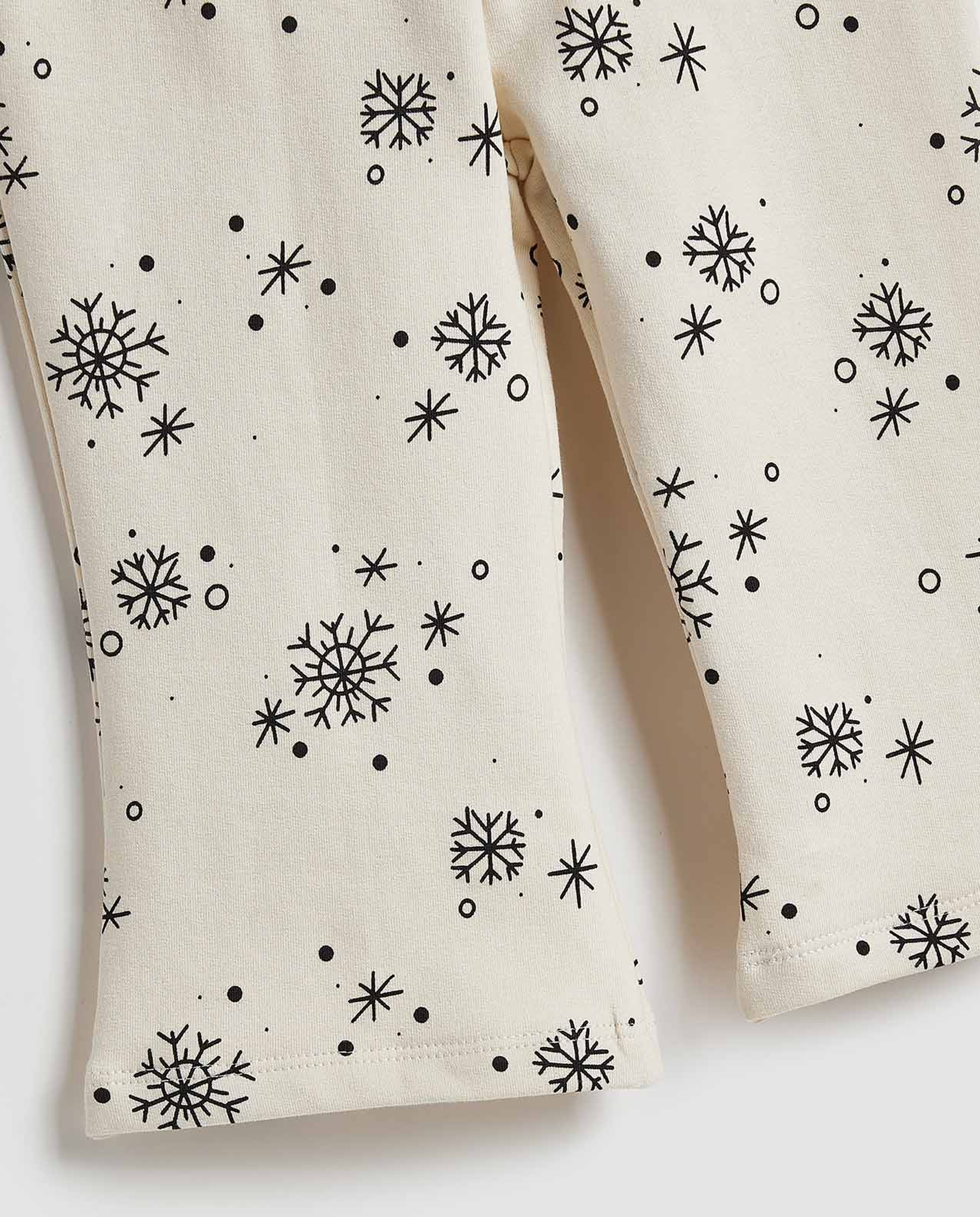 Printed Flared Leggings with Elastic Waist