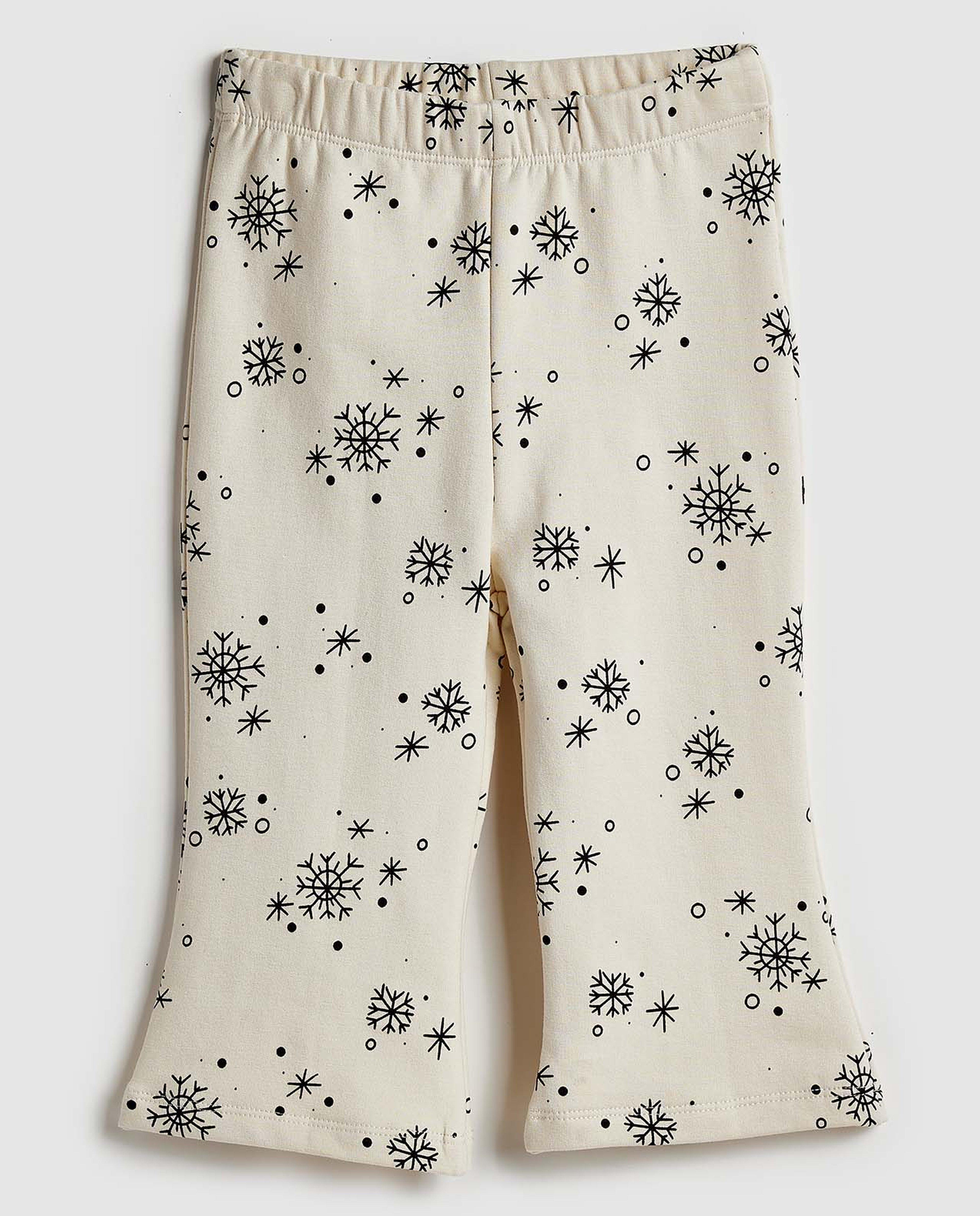 Printed Flared Leggings with Elastic Waist