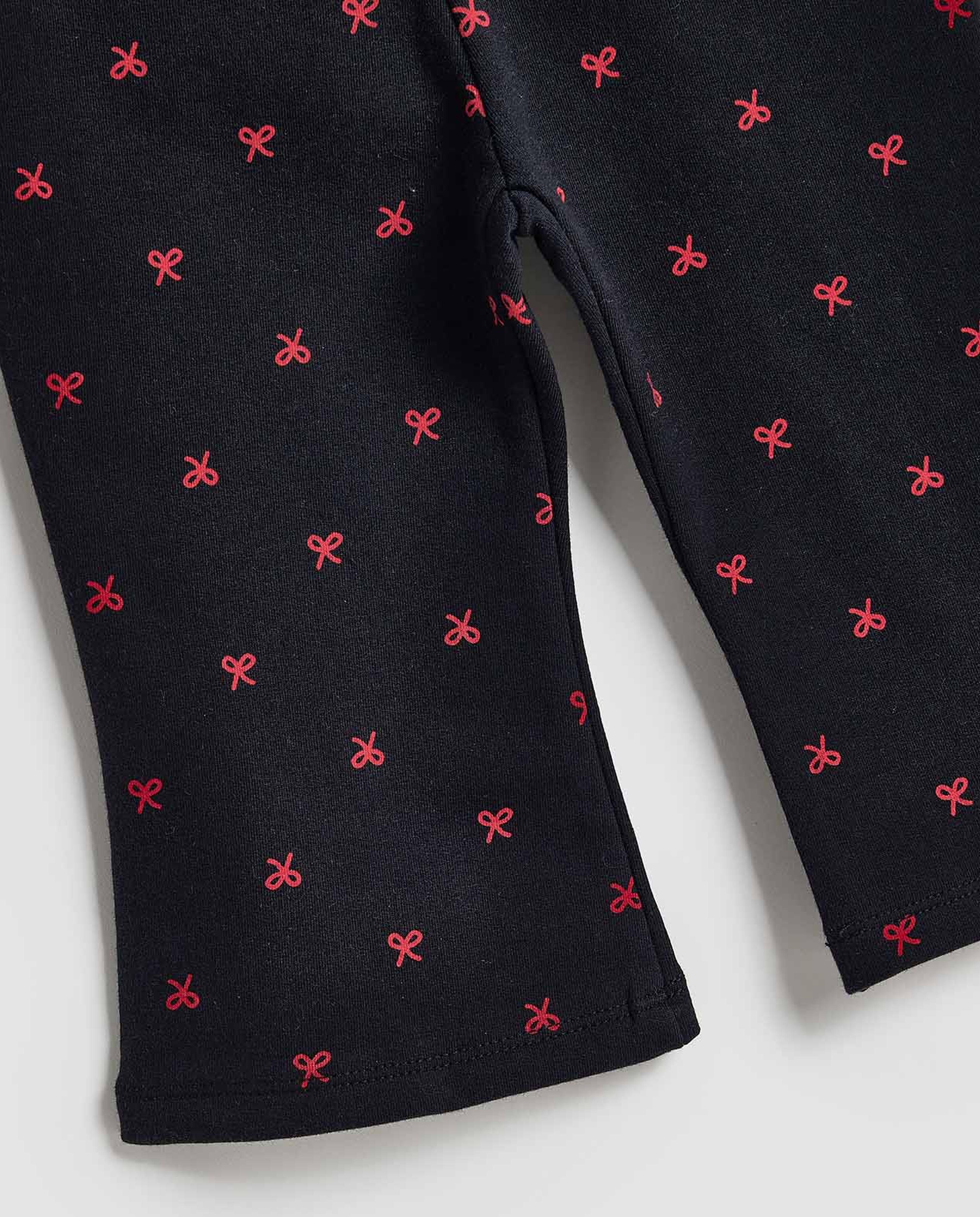 Printed Flared Leggings with Elastic Waist