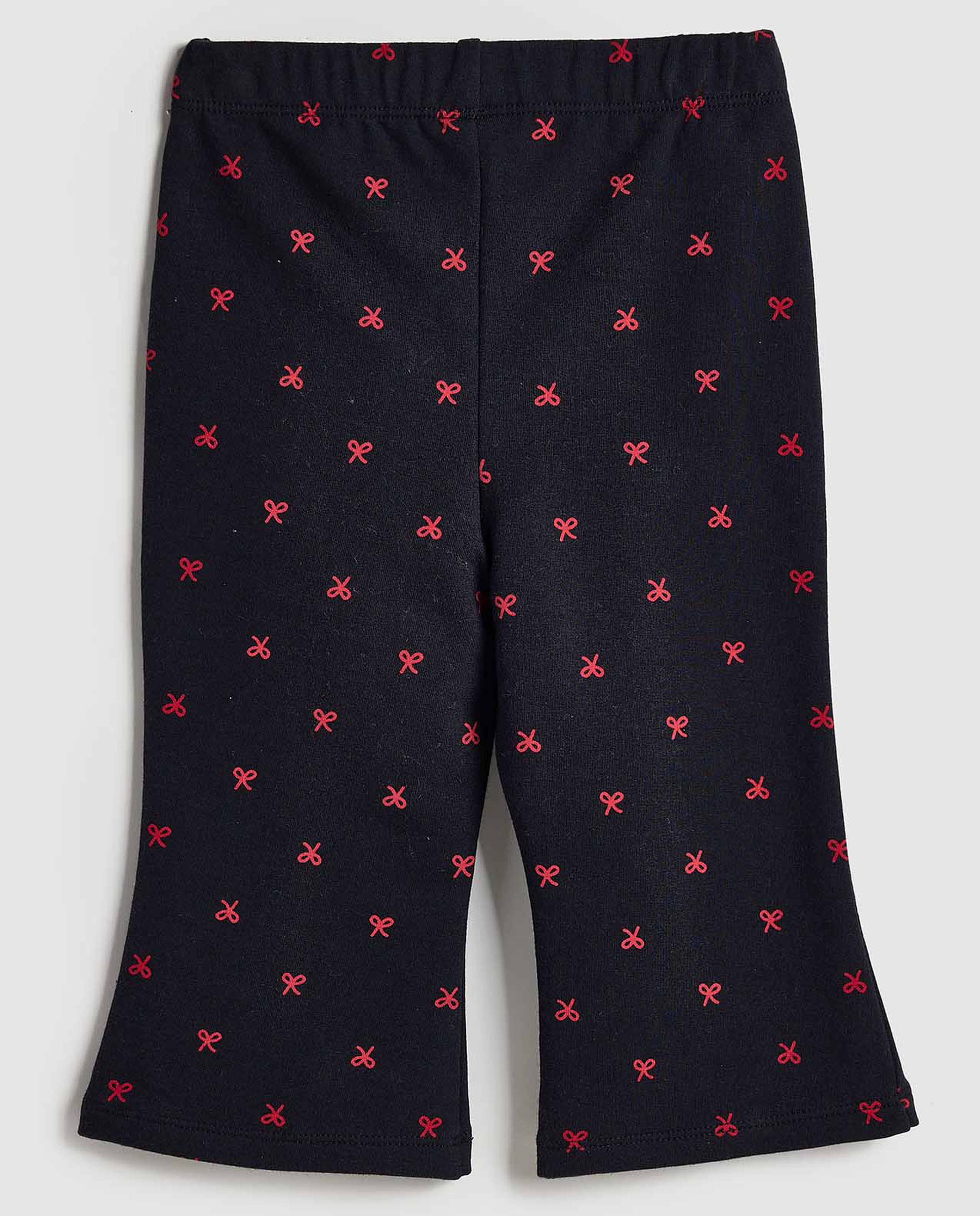 Printed Flared Leggings with Elastic Waist