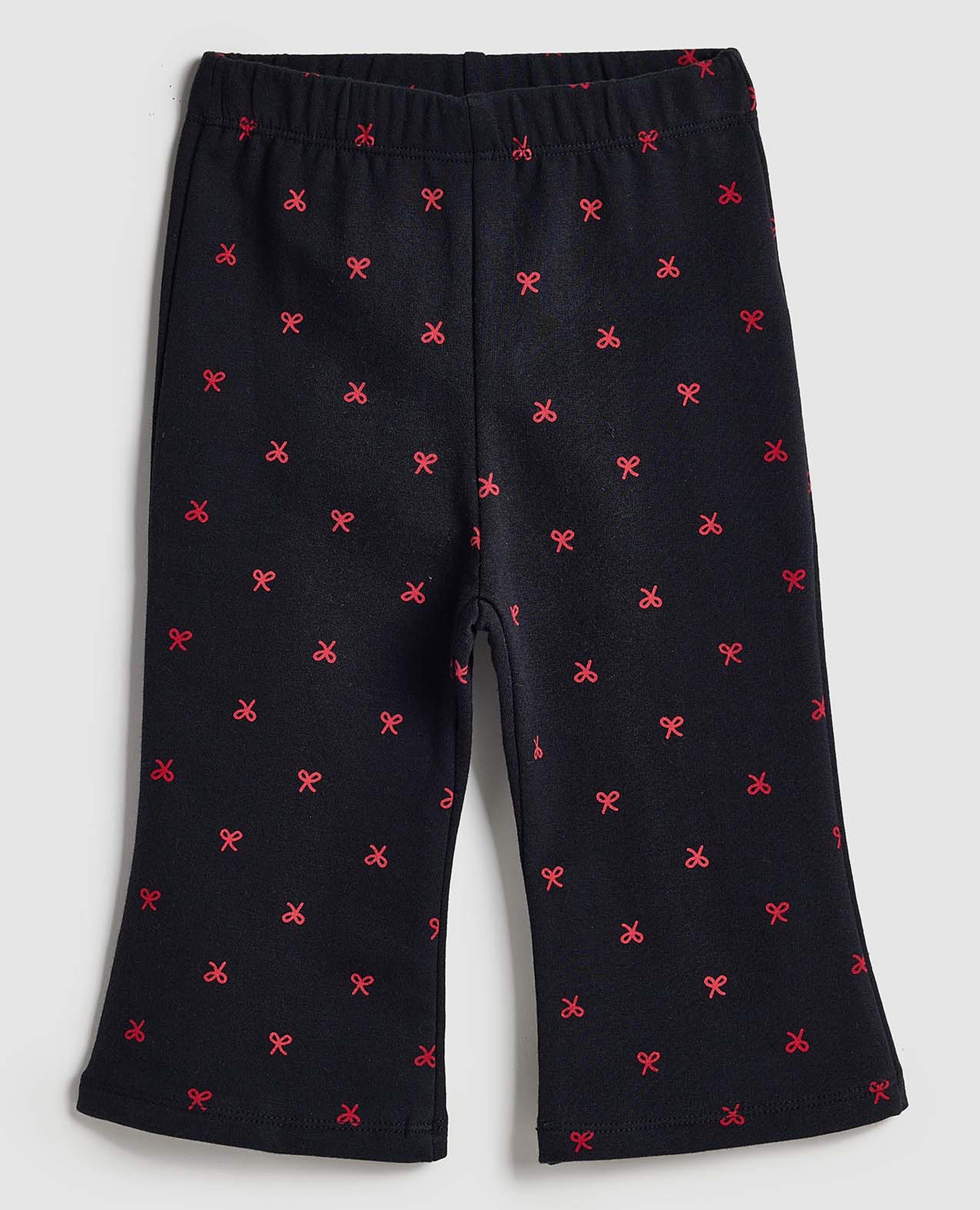 Printed Flared Leggings with Elastic Waist