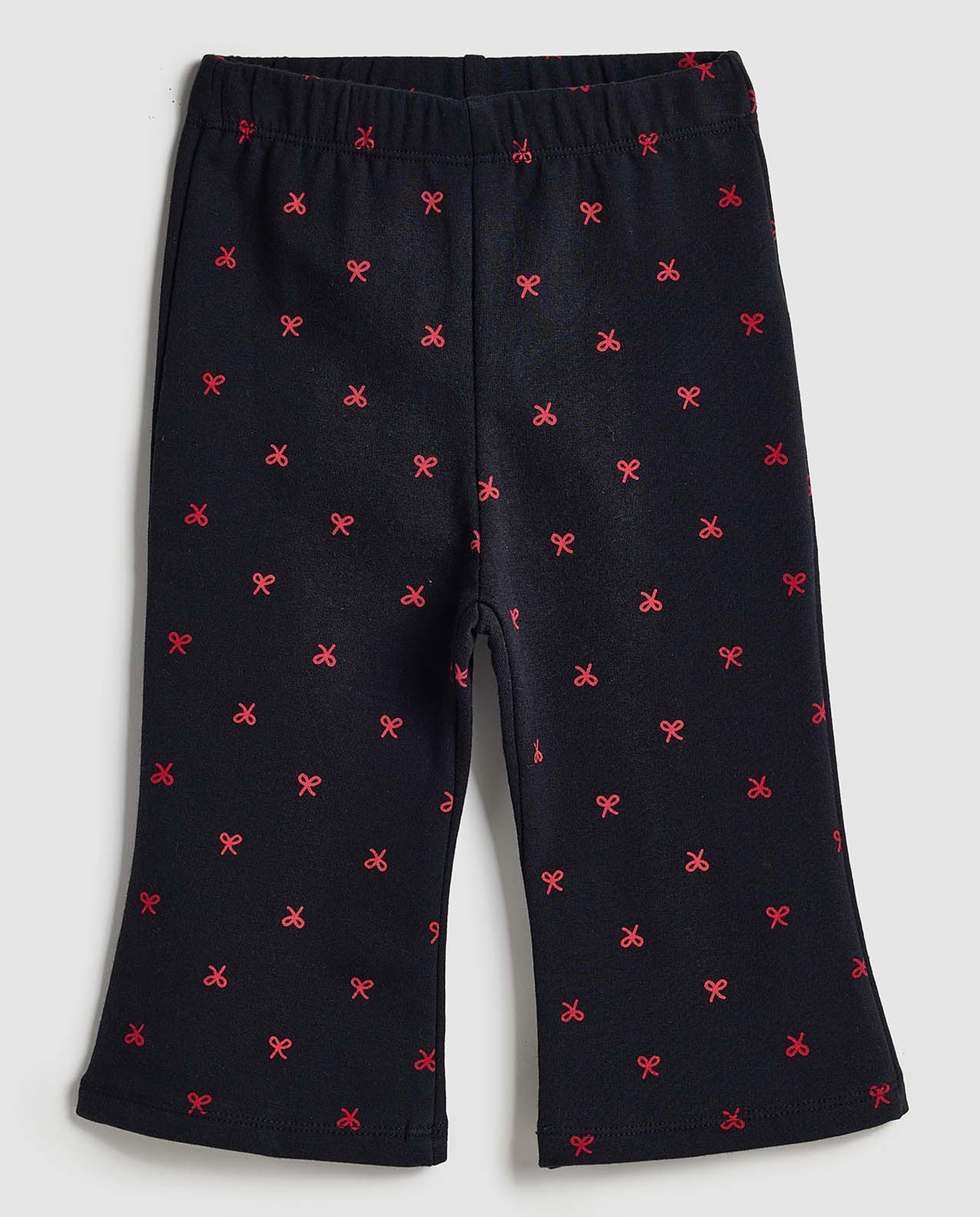 Printed Flared Leggings with Elastic Waist