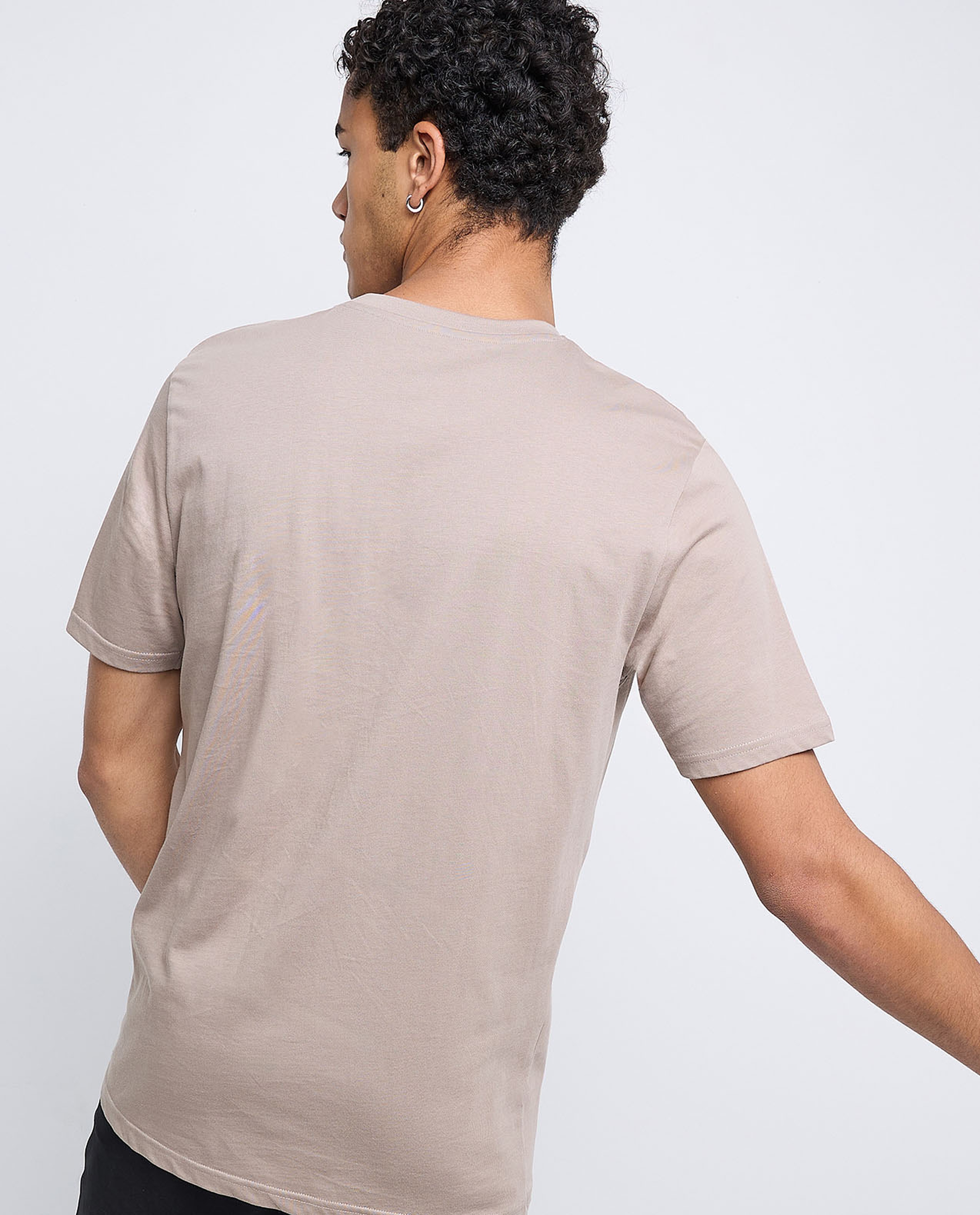 Printed T-Shirt wit Crew Neck and Short Sleeves