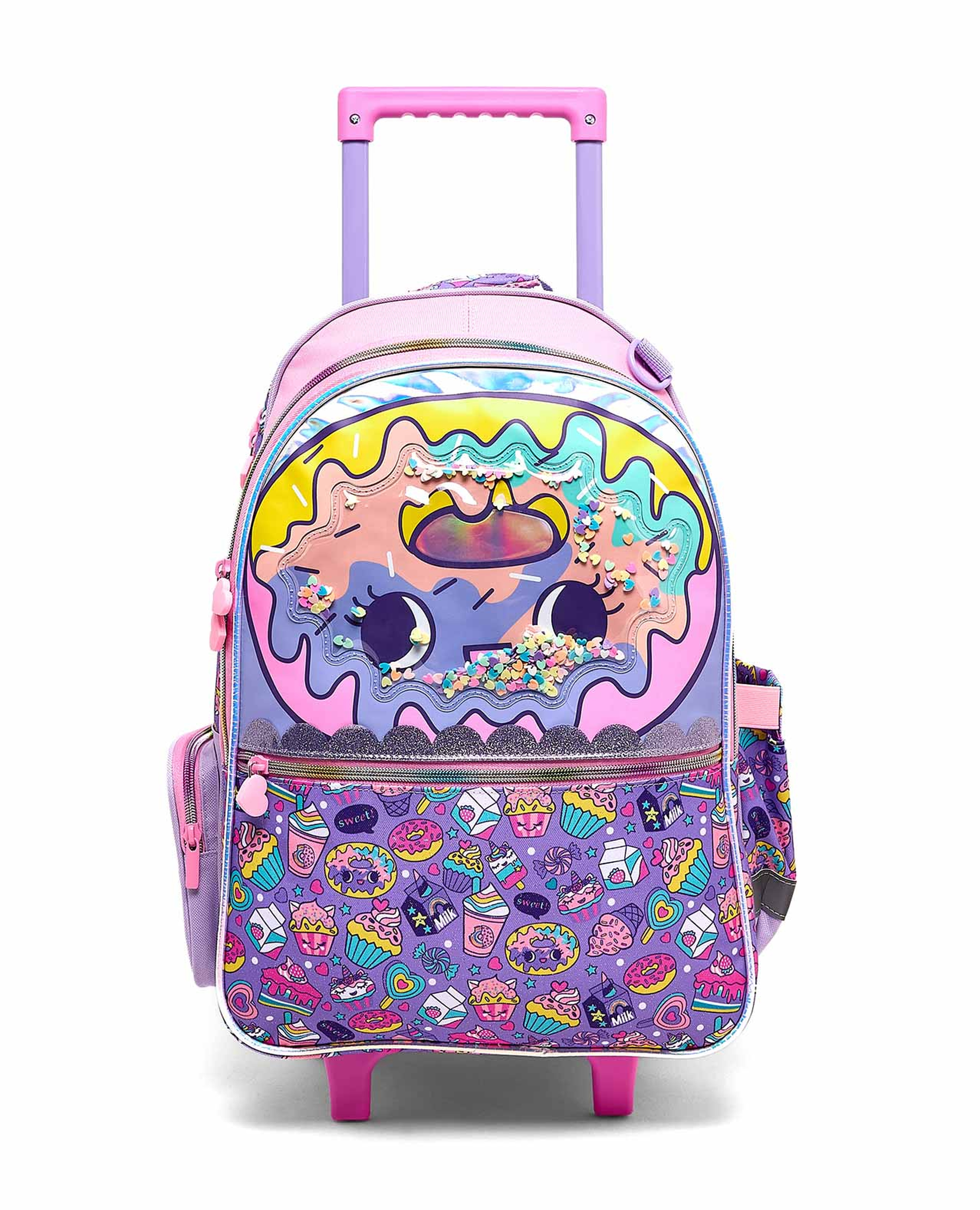 Appliqued Trolley Backpack