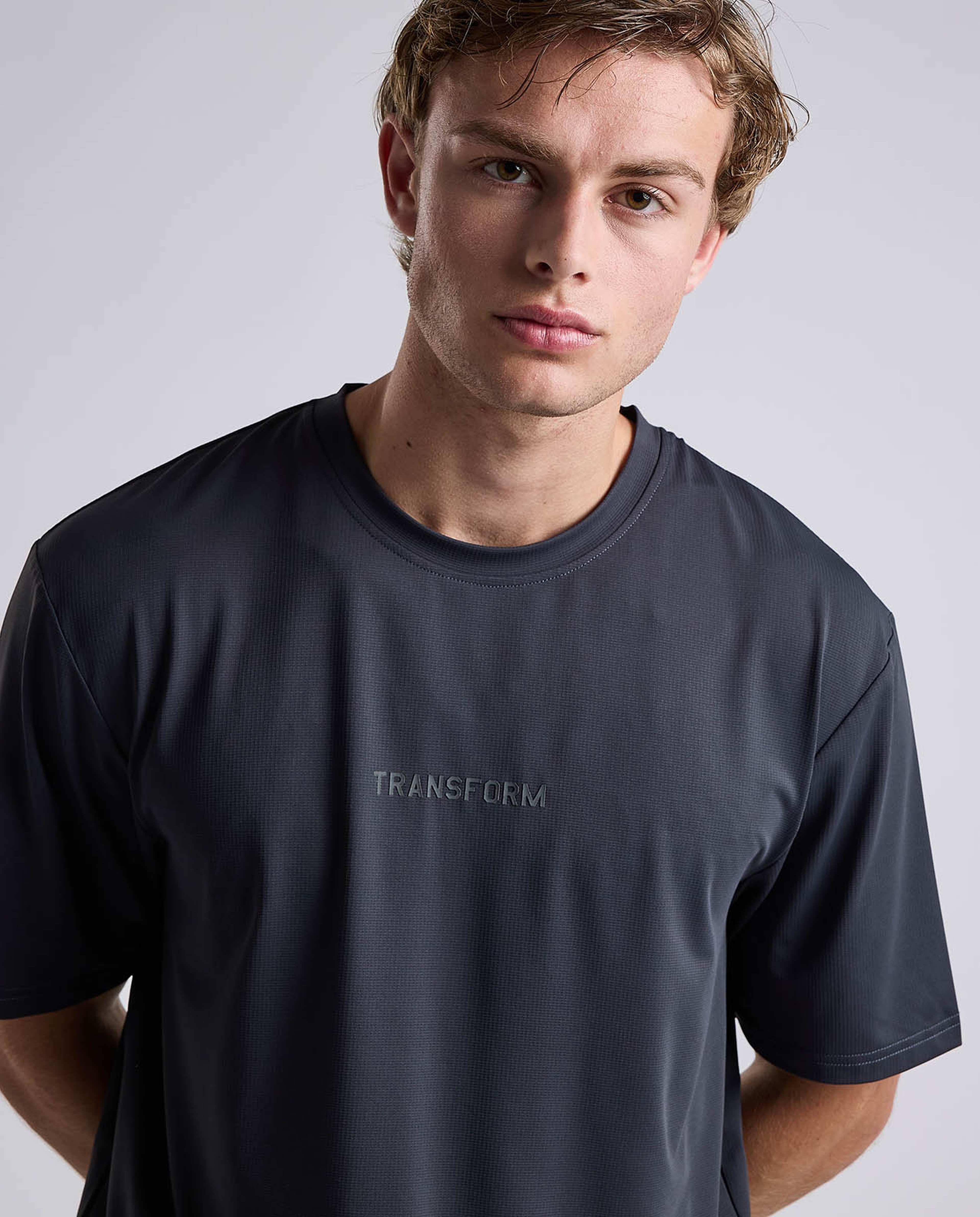 Printed Active T-Shirt with Crew Neck and Short Sleeves