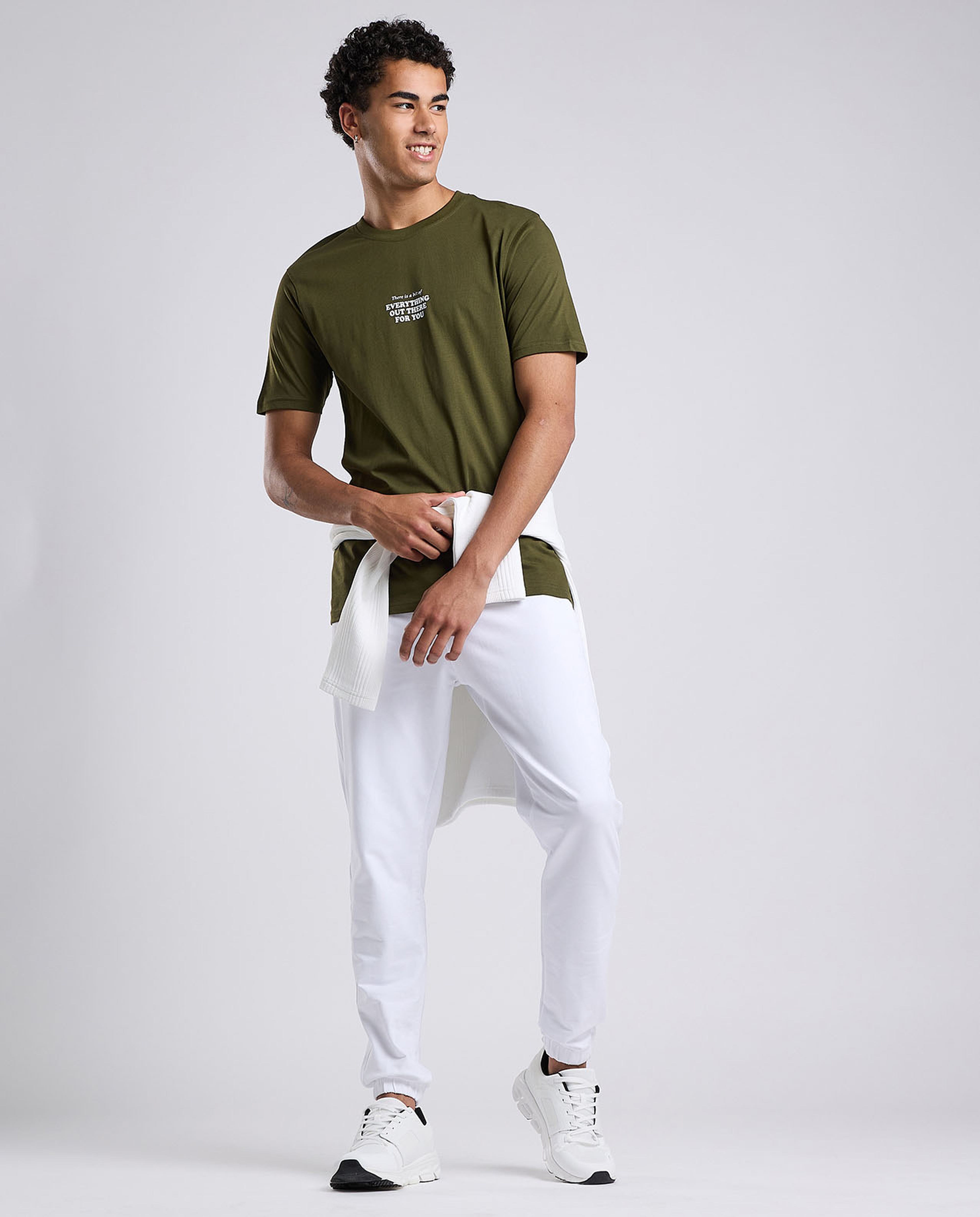 Printed T-Shirt wit Crew Neck and Short Sleeves