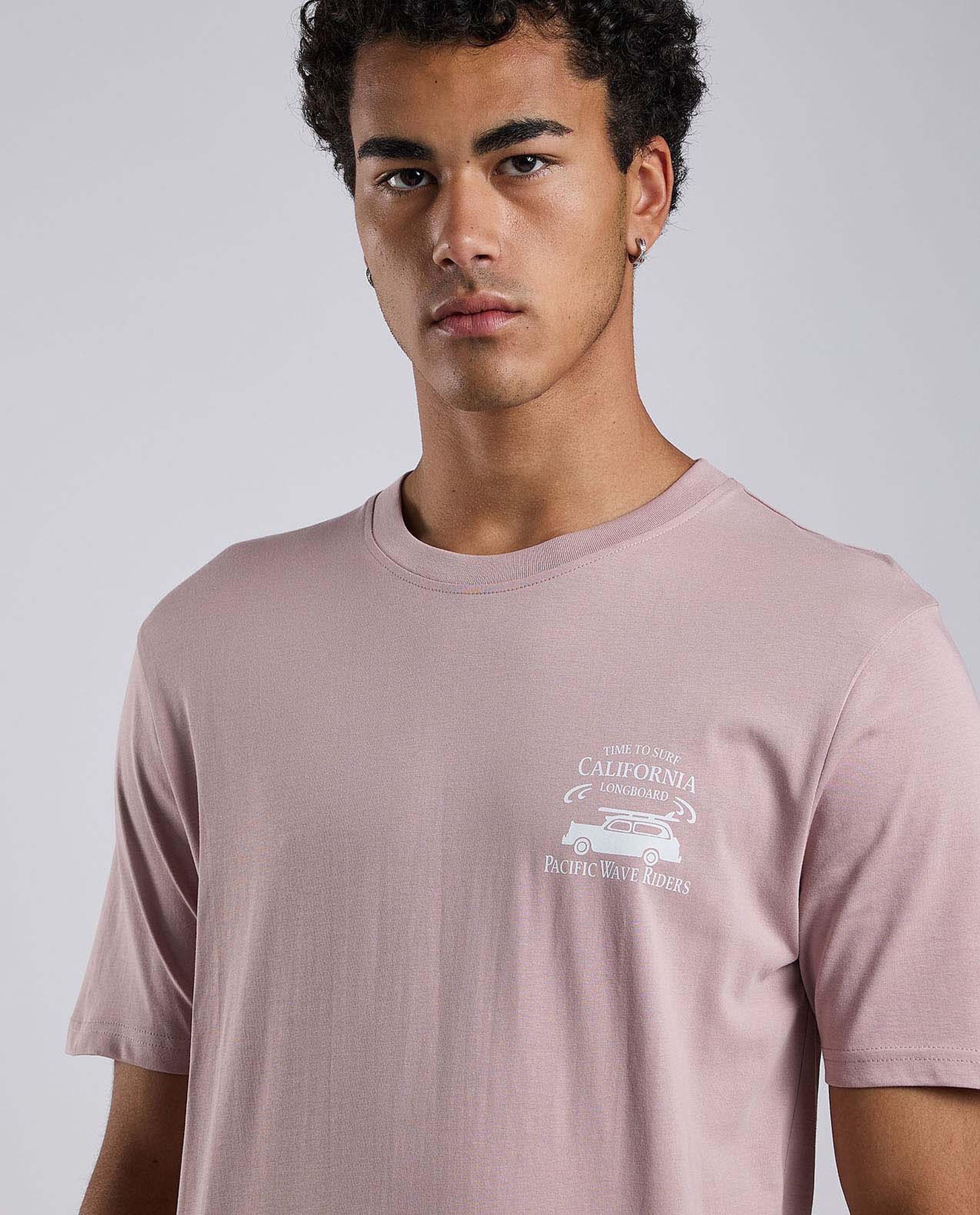 Printed T-Shirt wit Crew Neck and Short Sleeves