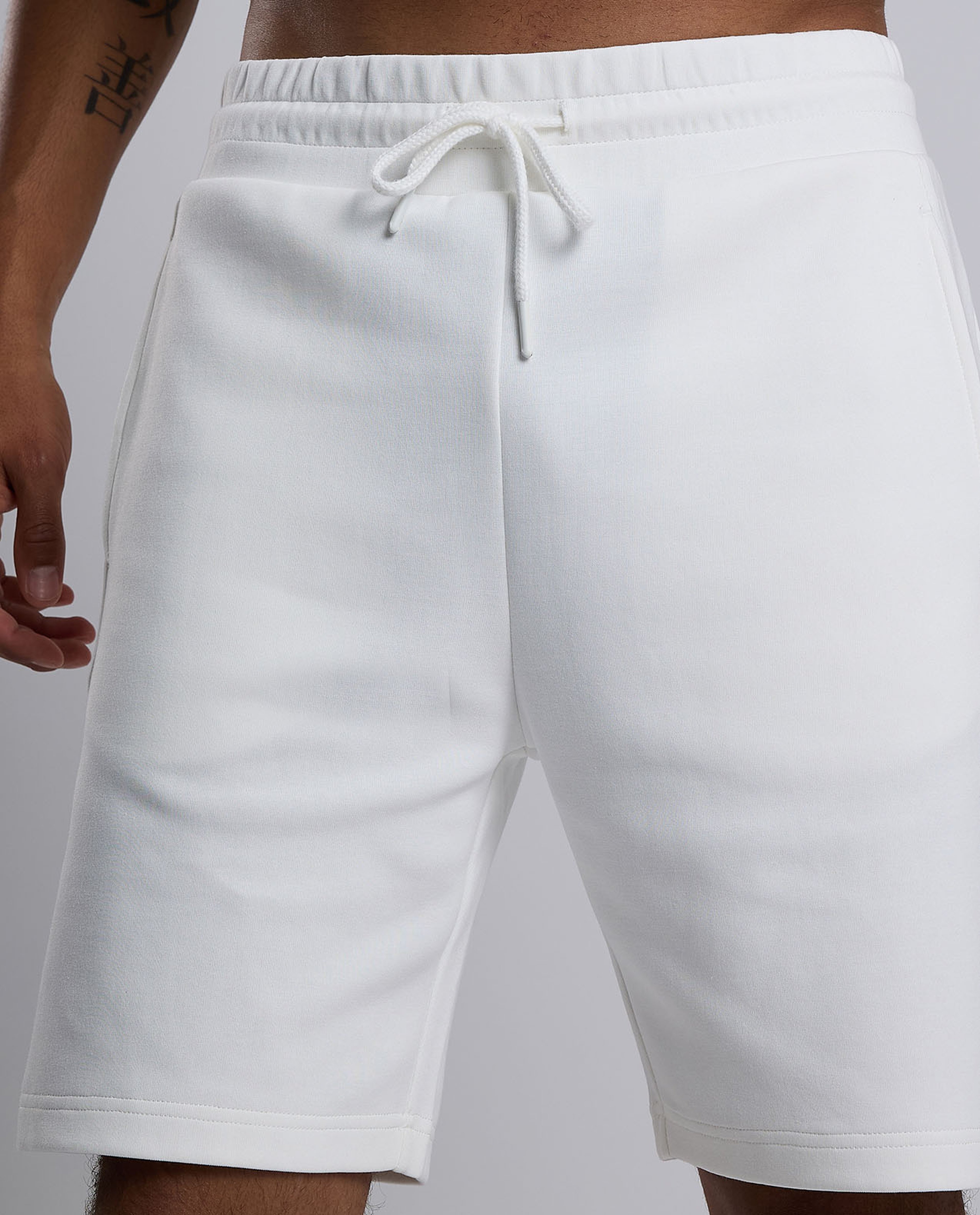 Solid Shorts with Drawstring Waist