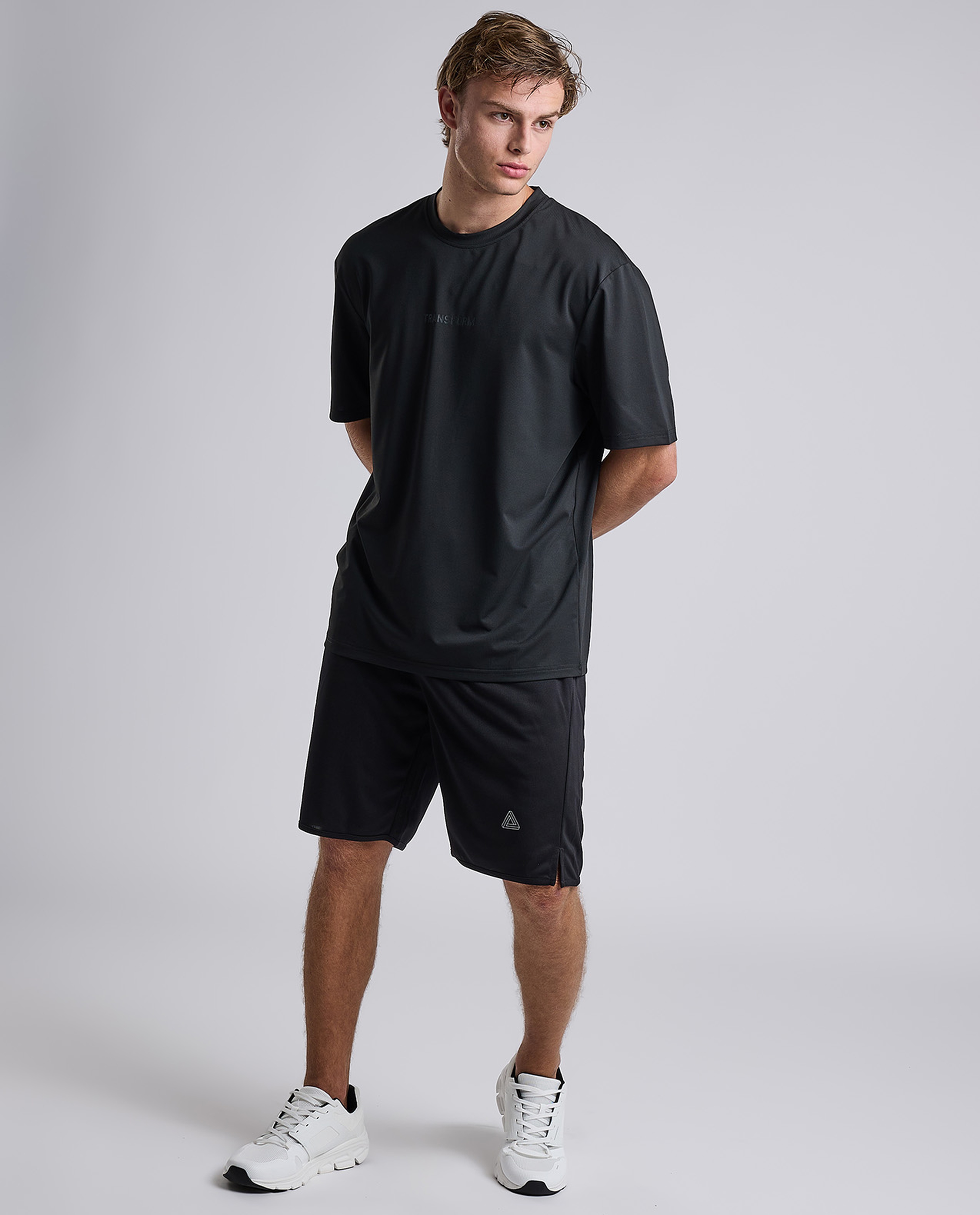 Printed Active T-Shirt with Crew Neck and Short Sleeves