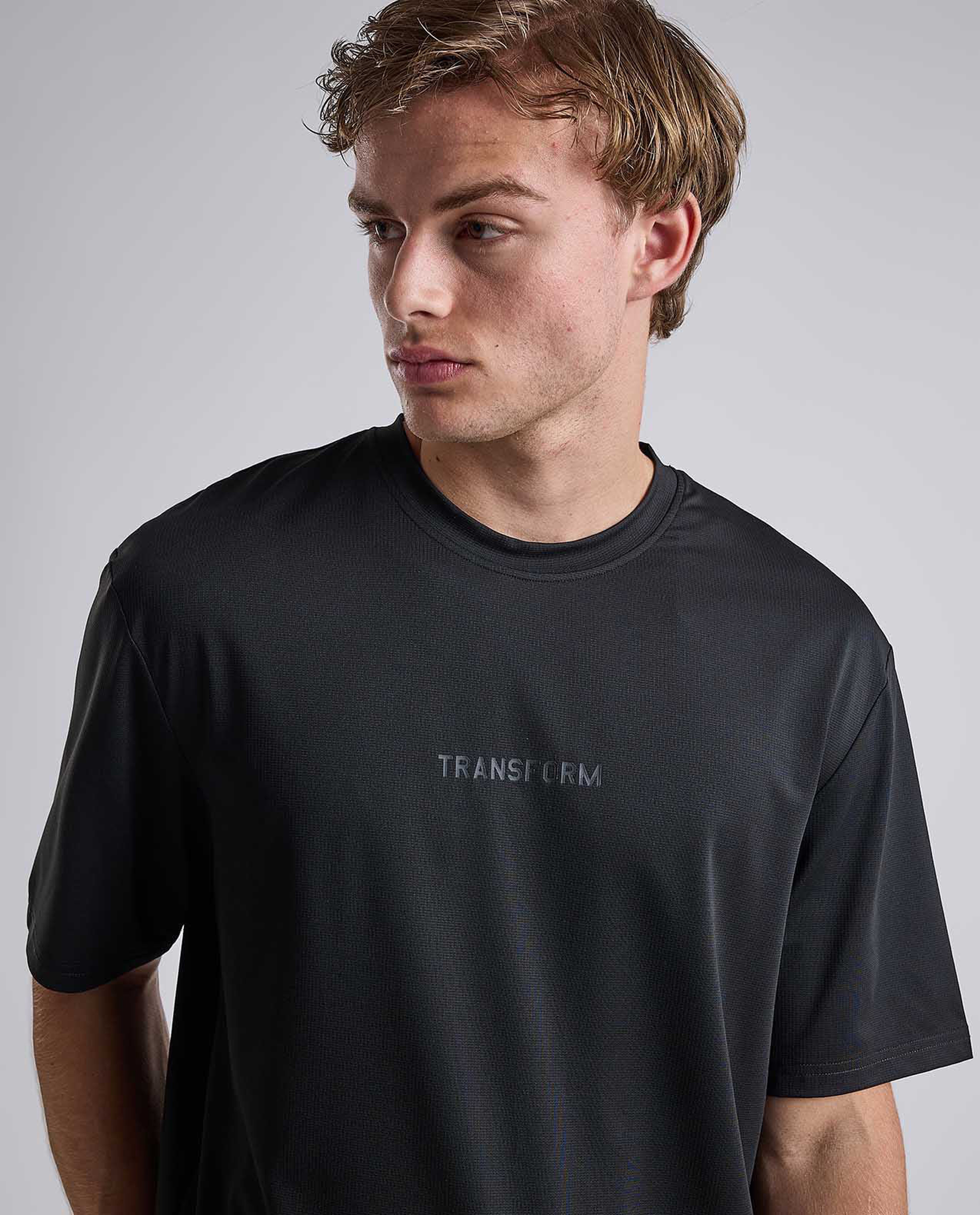 Printed Active T-Shirt with Crew Neck and Short Sleeves