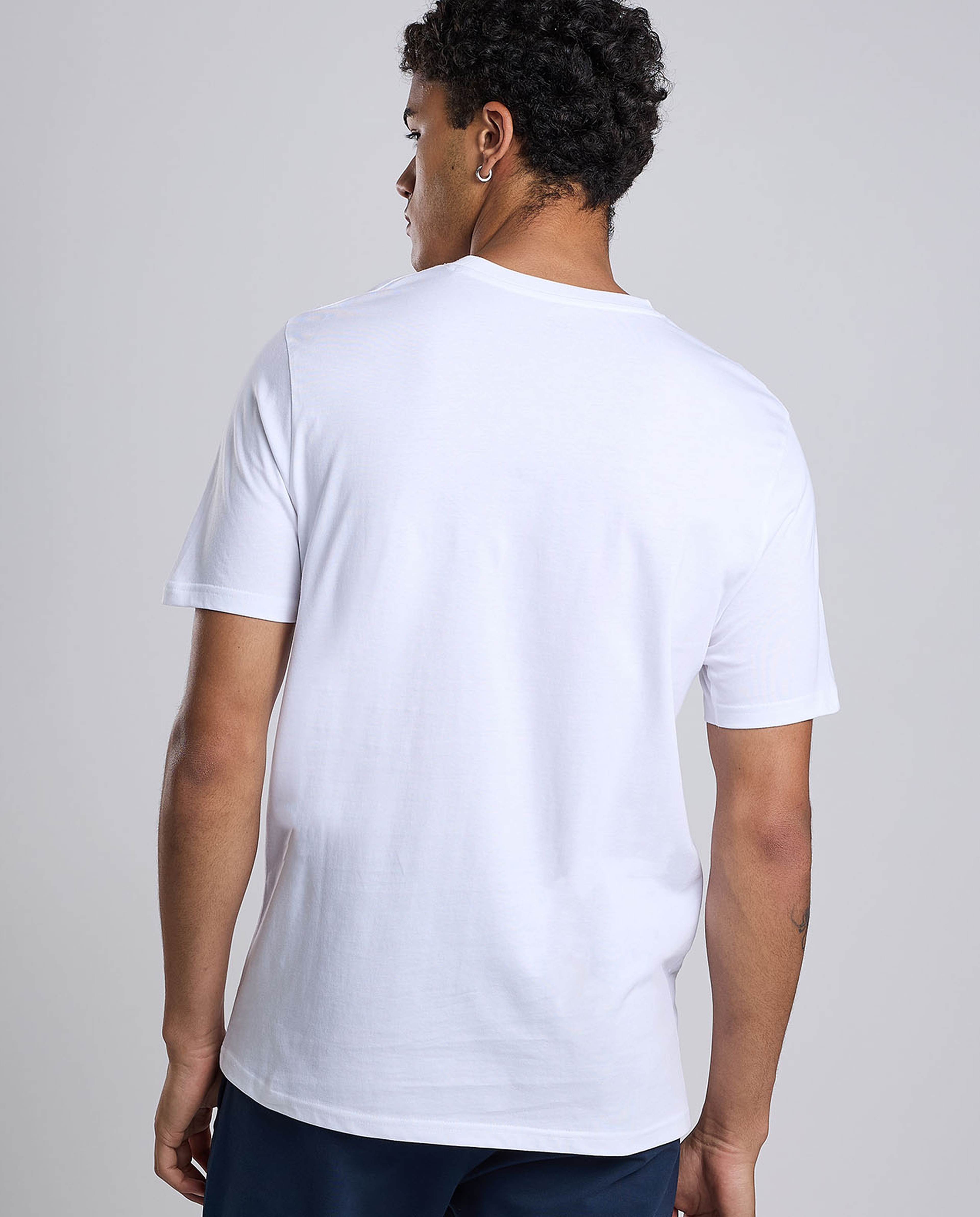 Printed T-Shirt wit Crew Neck and Short Sleeves