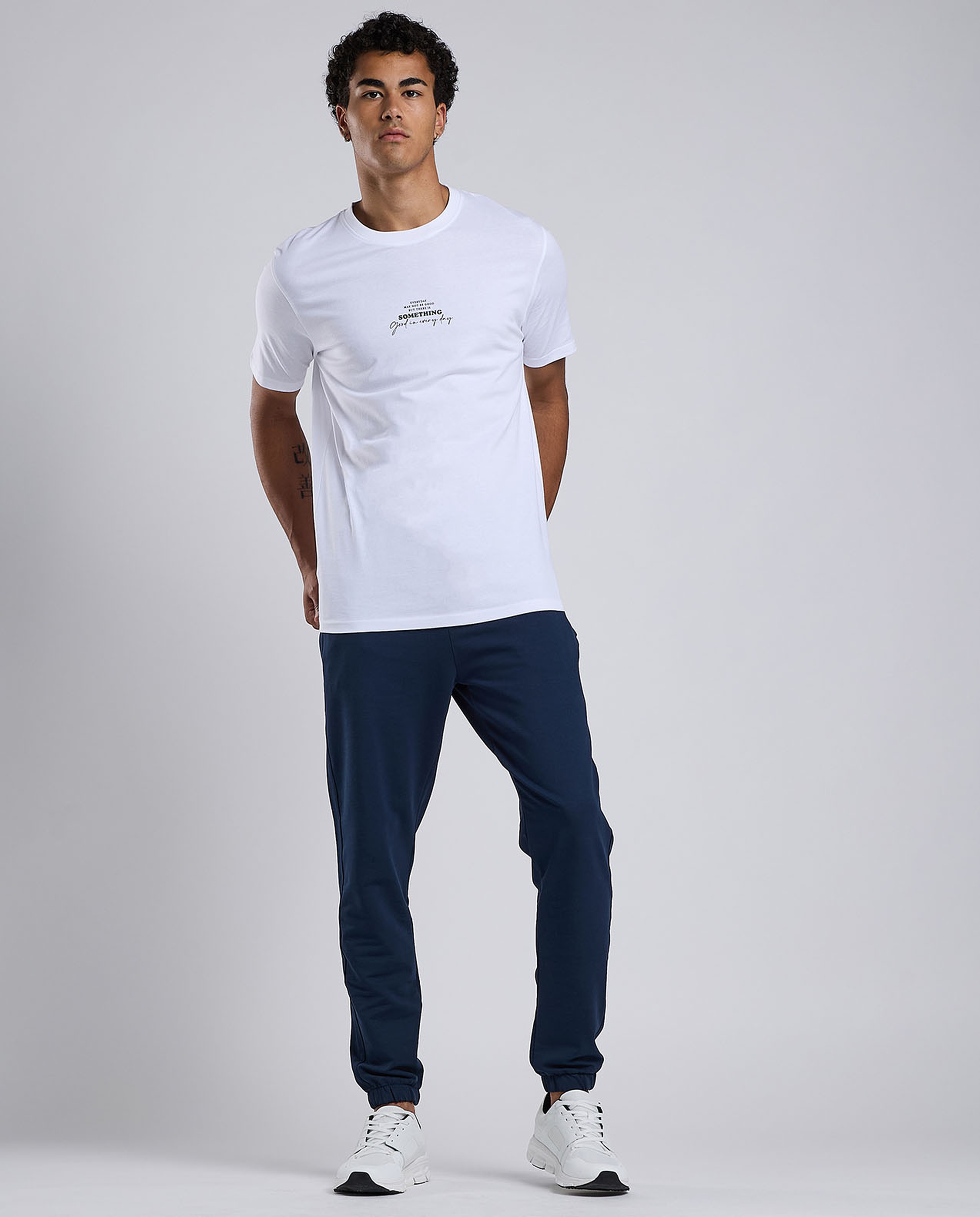 Printed T-Shirt wit Crew Neck and Short Sleeves