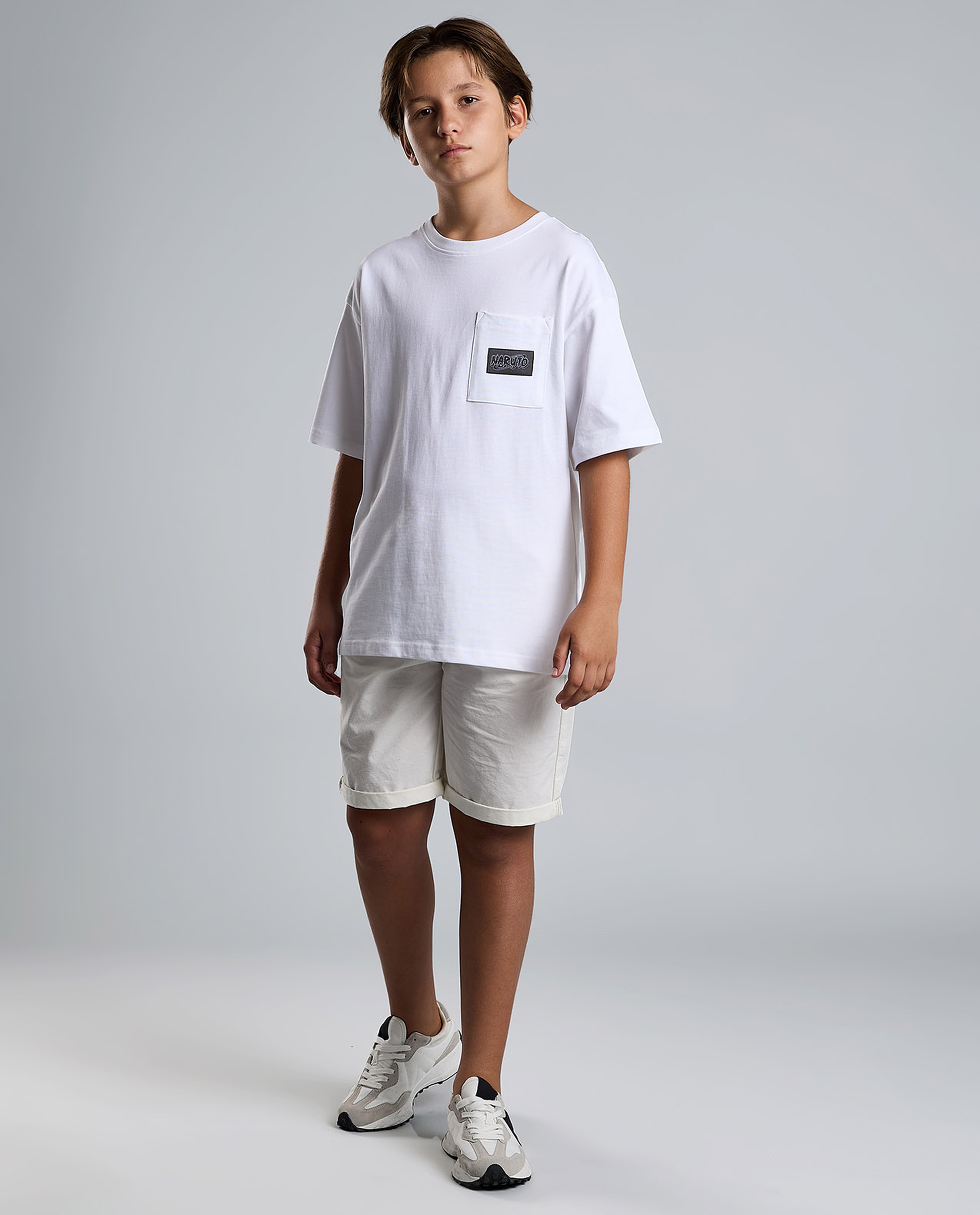 Kakashi Back Printed T-Shirt with Crew Neck and Short Sleeves