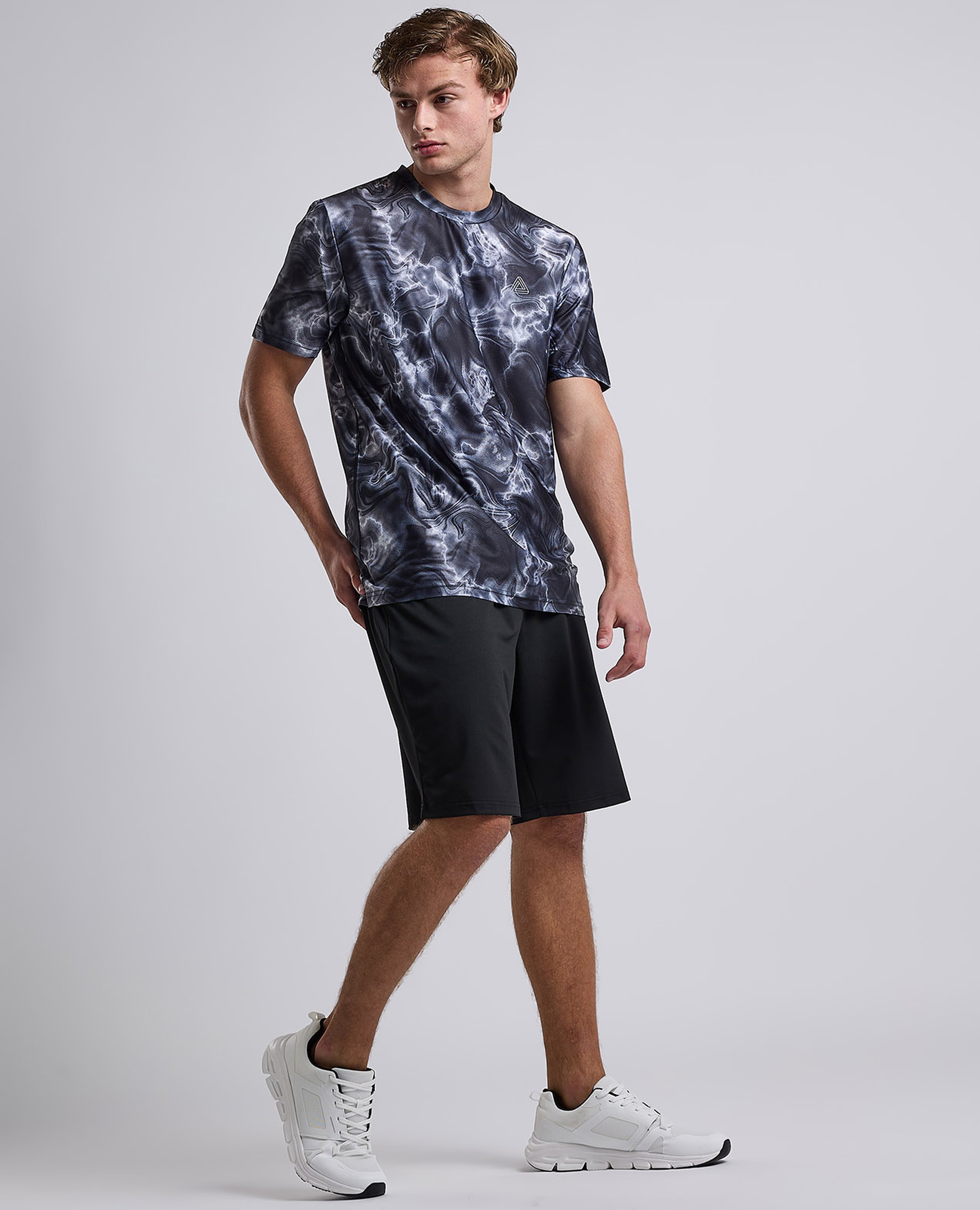 Textured Shorts with Drawstring Waist