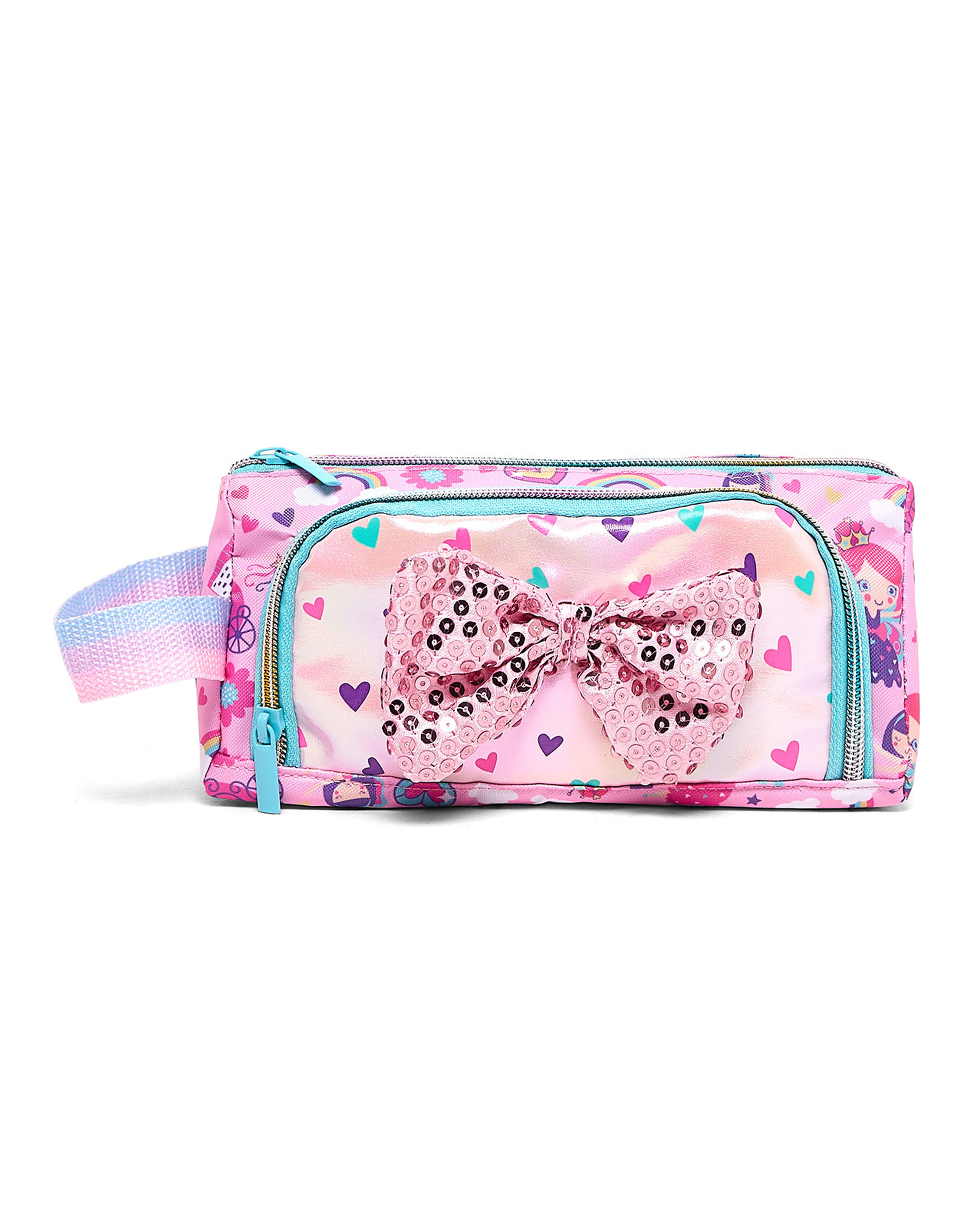 Bow Appliqued Pencil Pouch