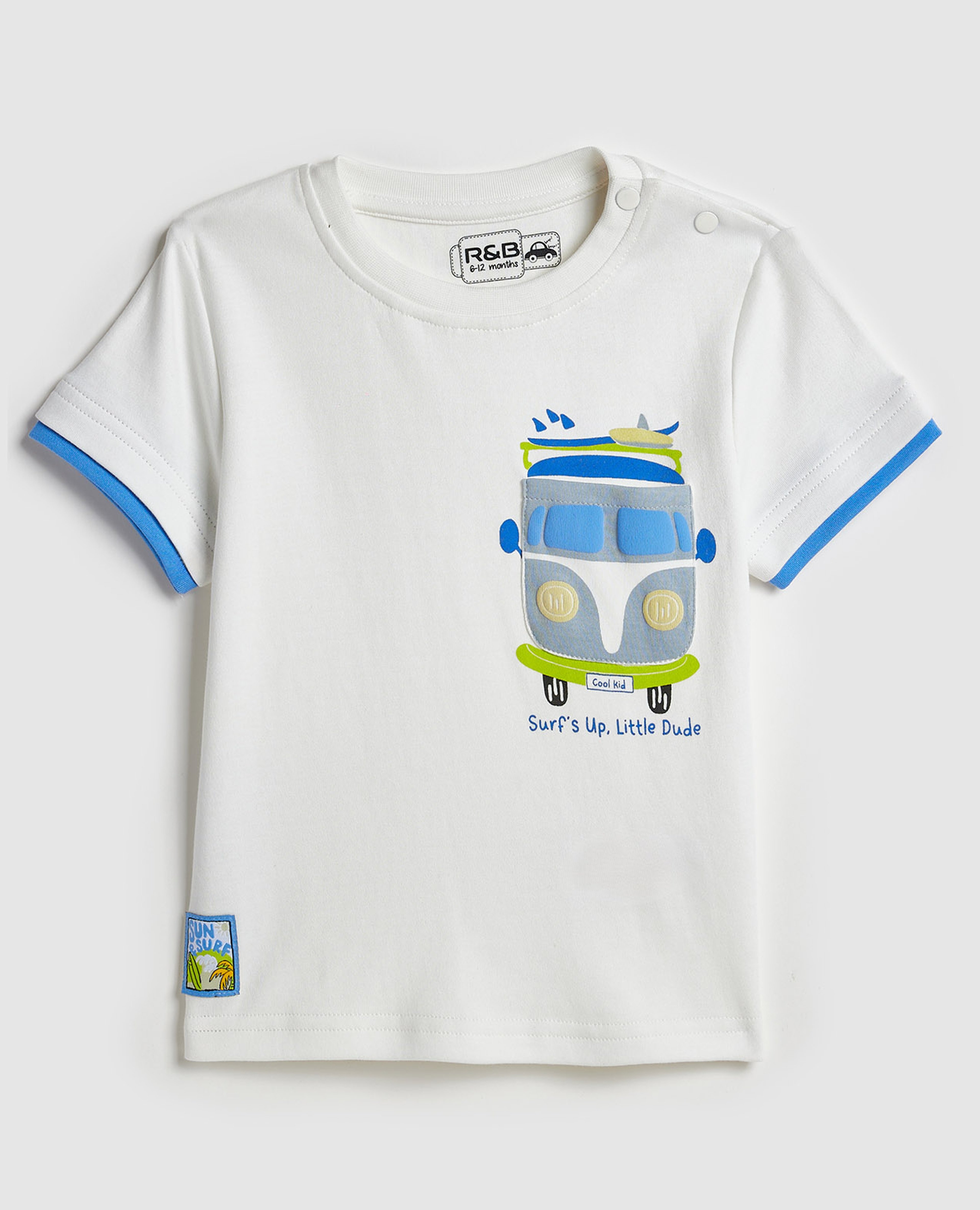 Printed T-Shirt with Crew Neck and Short Sleeves