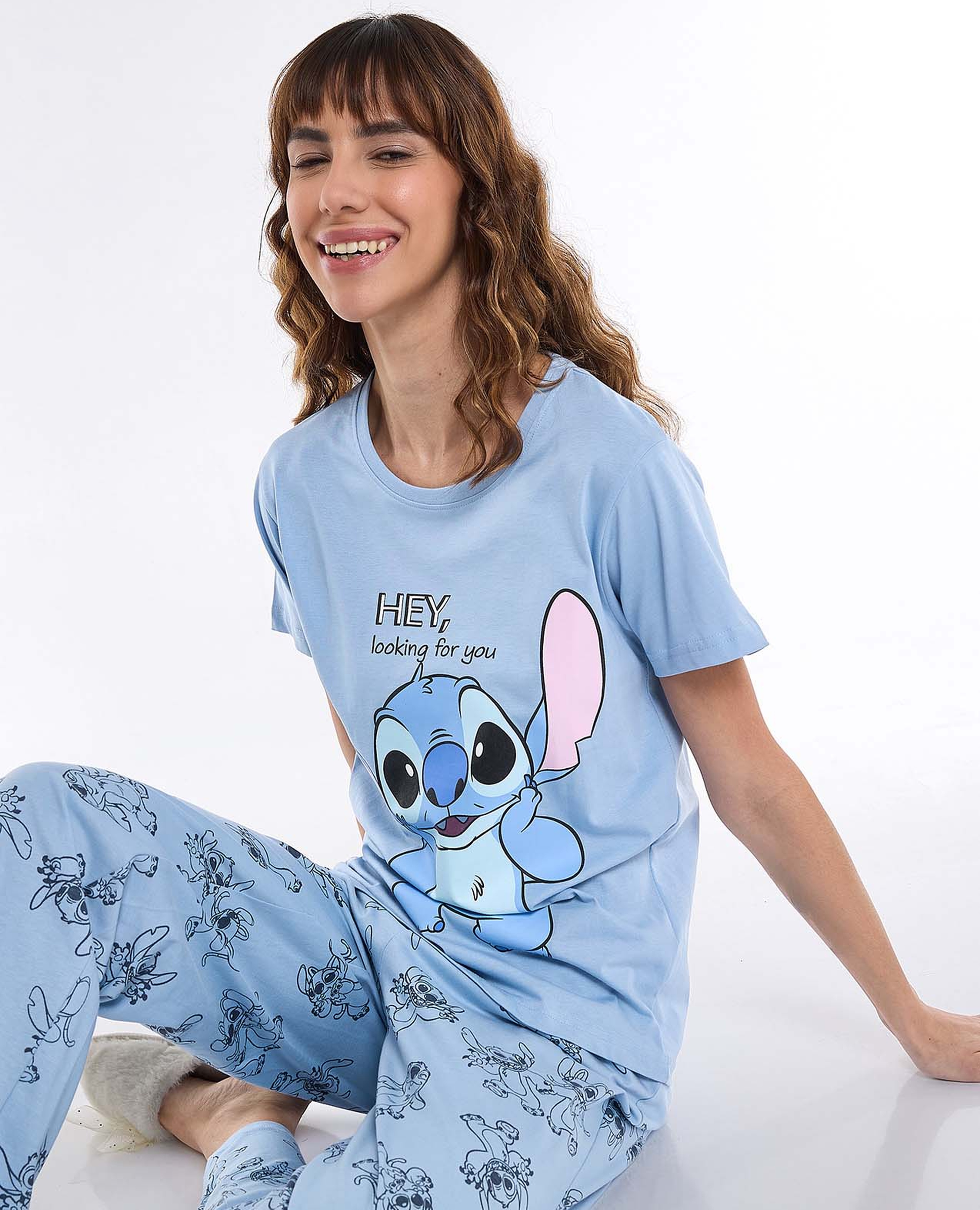 Stitch Printed Pyjama Set