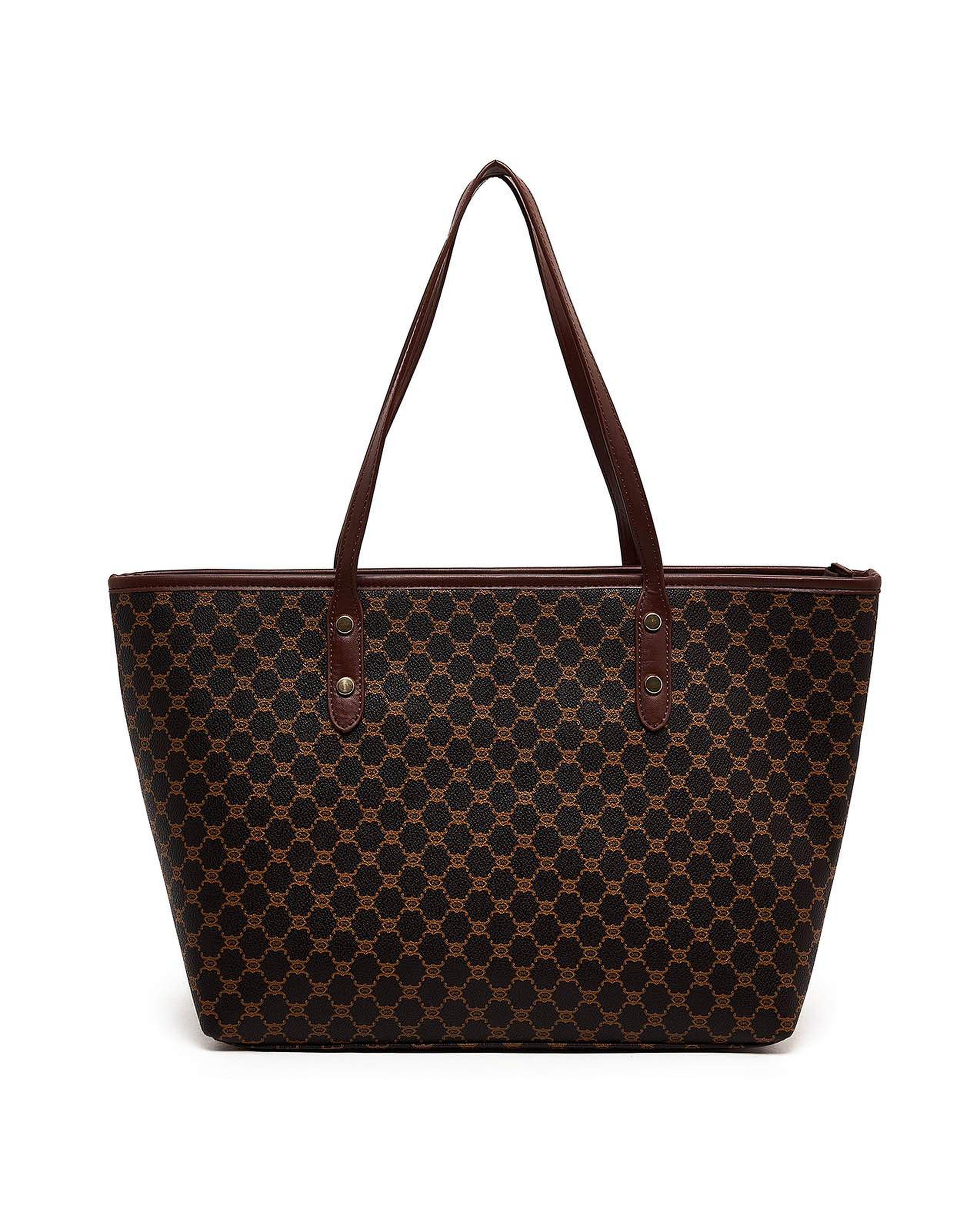 حقيبة كتف منقوشة