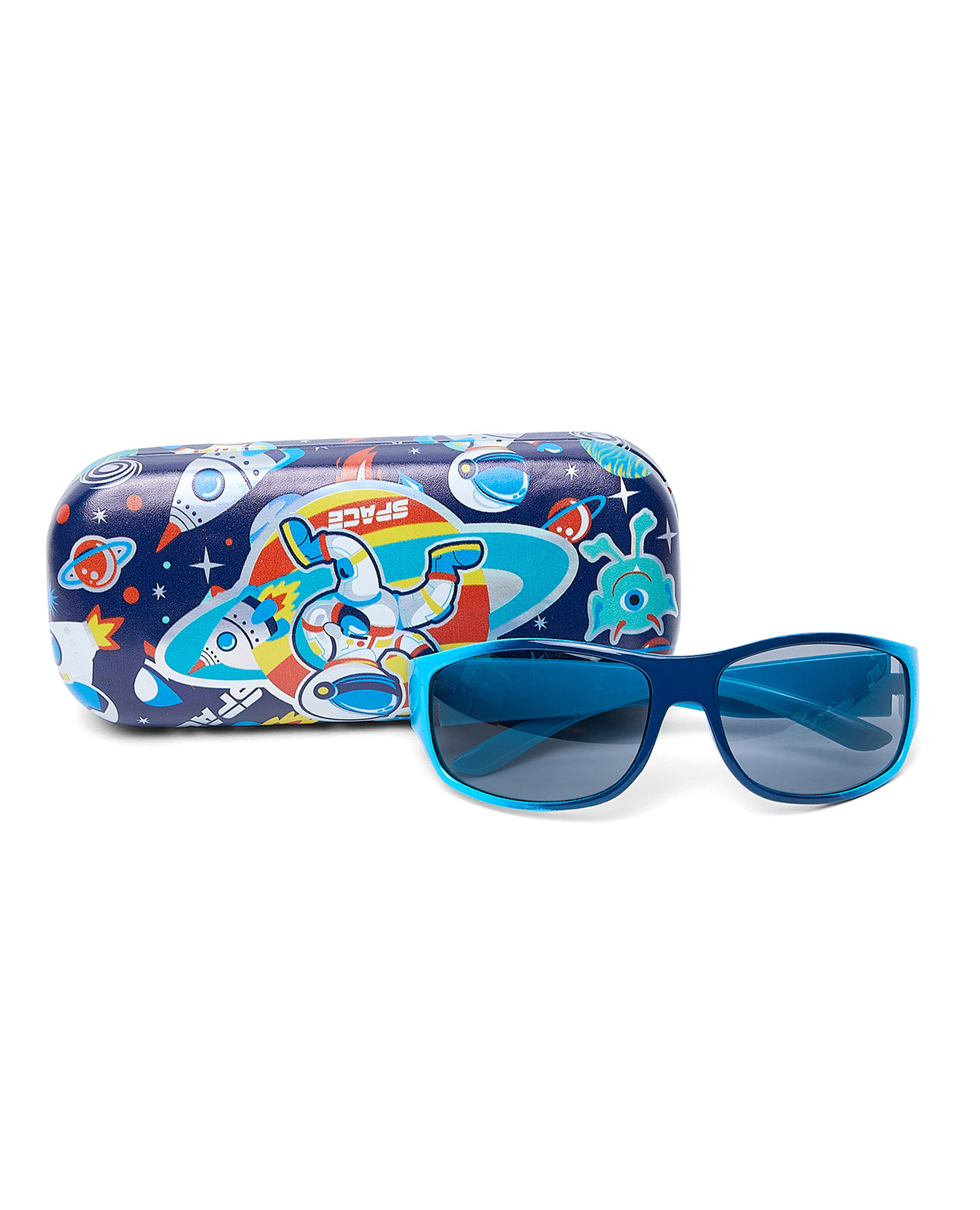 Color Block Sunglasses with Case