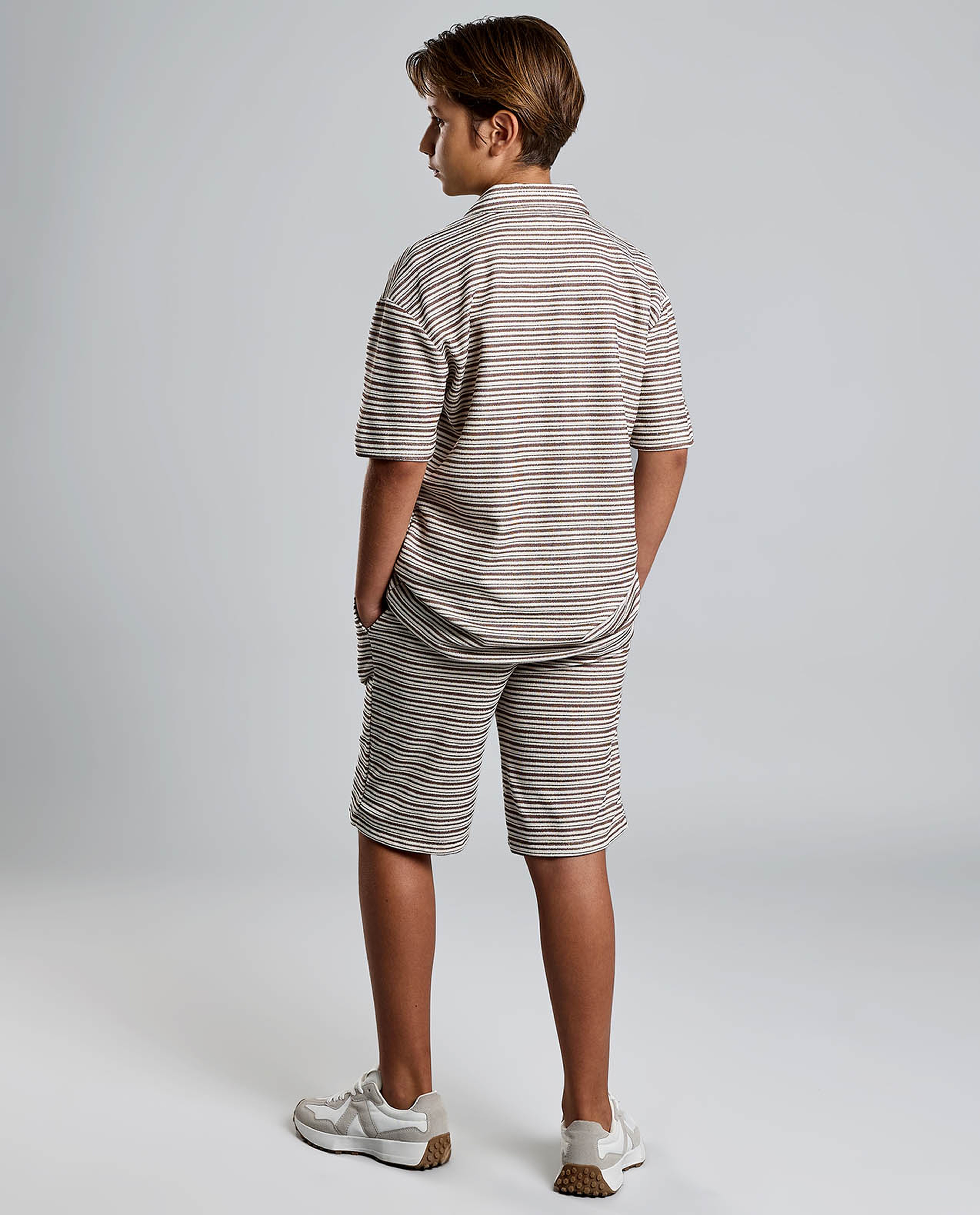 Striped Shirt and Shorts Set